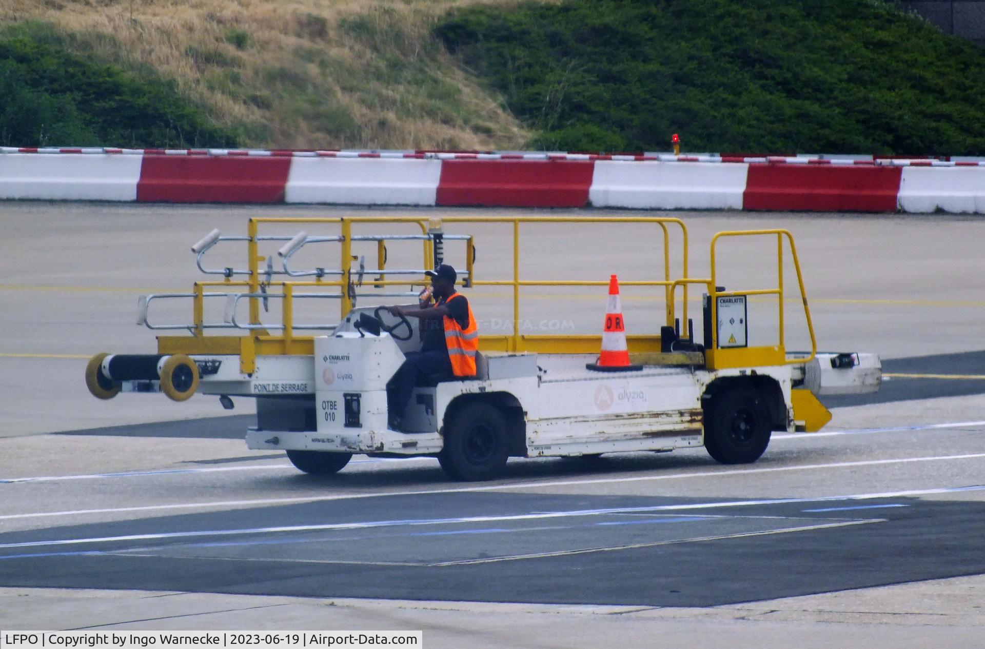 Paris Orly Airport, Orly (near Paris) France (LFPO) - baggage loading vehicle at Paris/Orly airport #v
