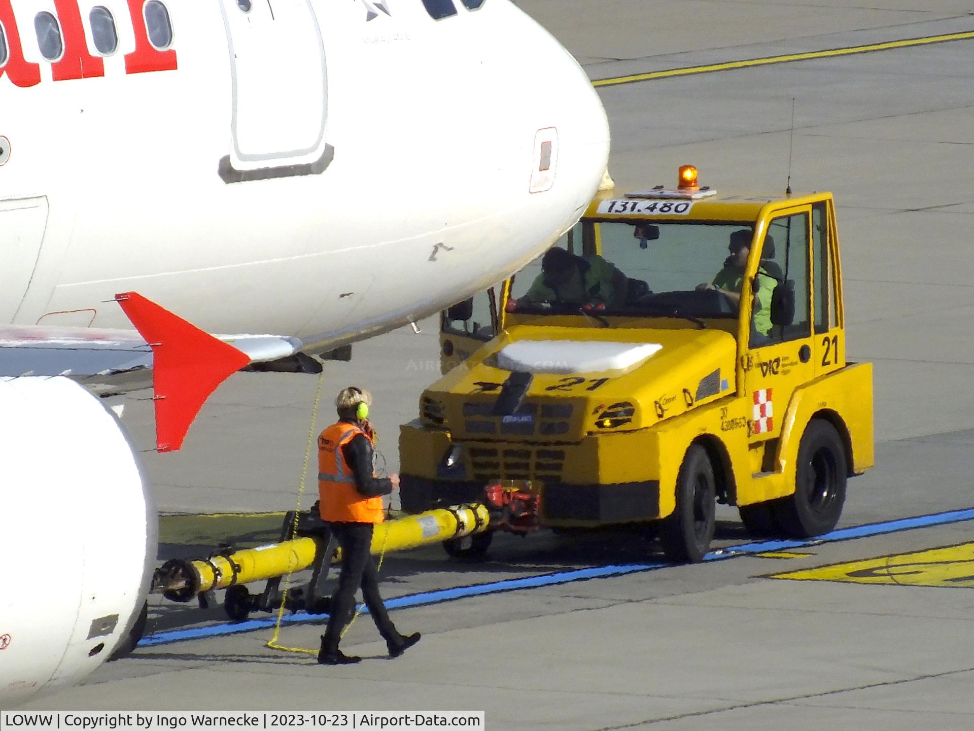 Vienna International Airport, Vienna Austria (LOWW) - pushback tug in action at Wien airport #v