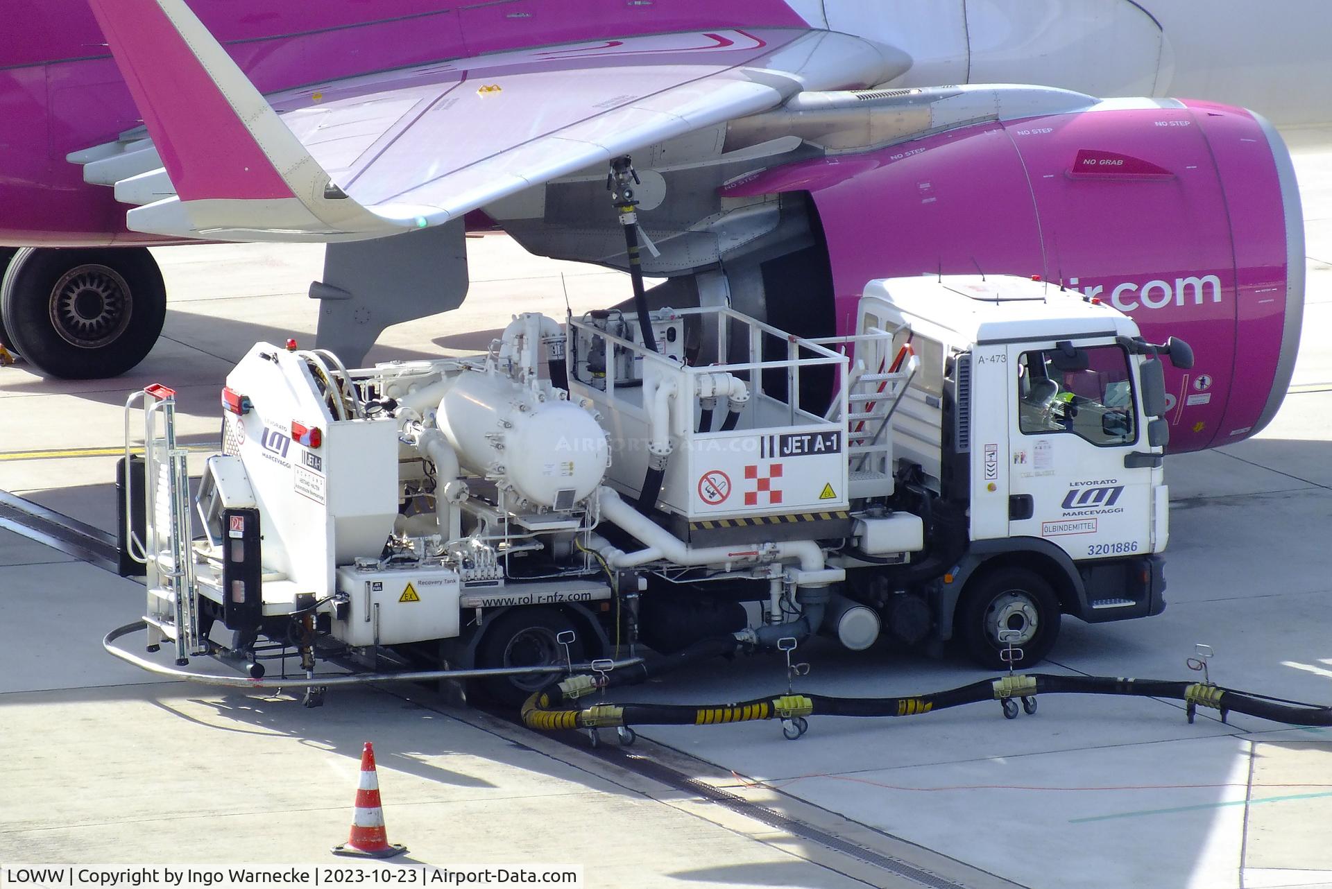 Vienna International Airport, Vienna Austria (LOWW) - hydrant refuelling truck in action at Wien airport #v