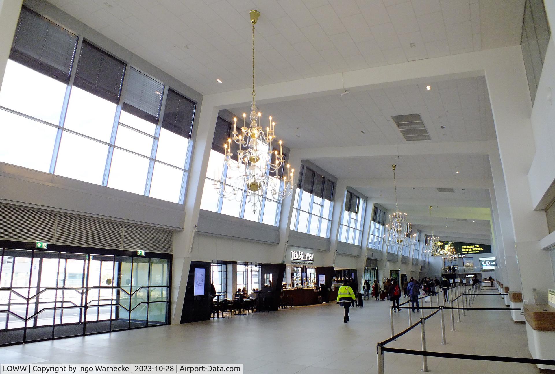 Vienna International Airport, Vienna Austria (LOWW) - inside terminal 1 (straight section, 'hall of chandeliers') at Wien airport