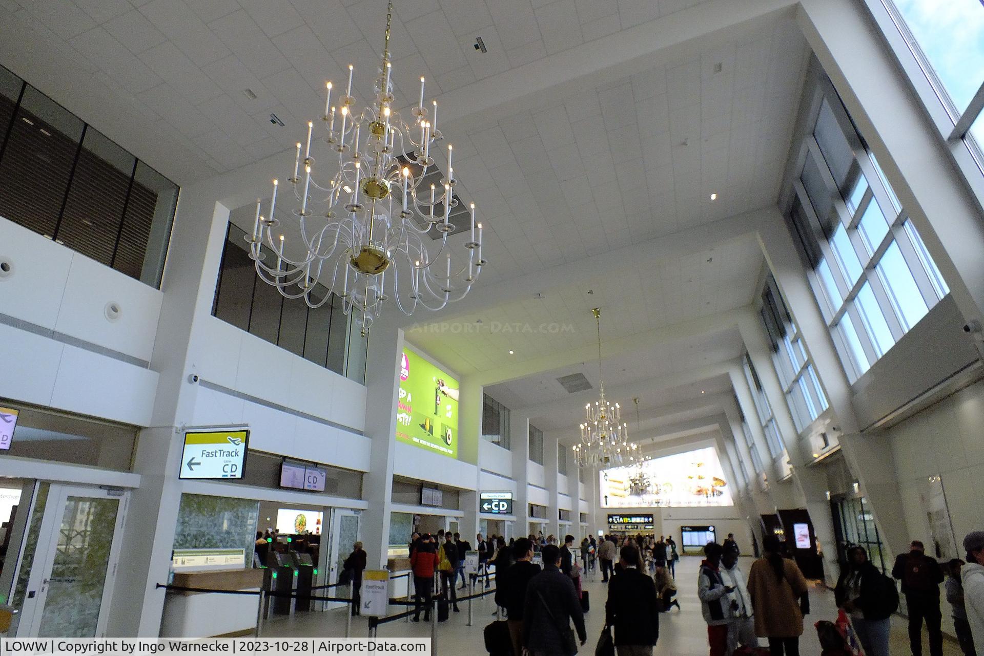 Vienna International Airport, Vienna Austria (LOWW) - inside terminal 1 (straight section, 'hall of chandeliers') at Wien airport