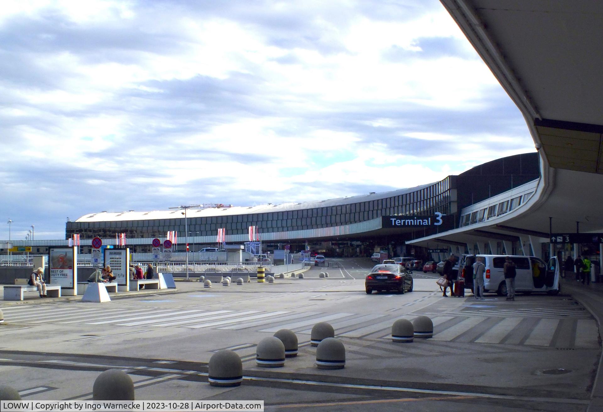 Vienna International Airport, Vienna Austria (LOWW) - streetside view of terminal 3 at Wien airport