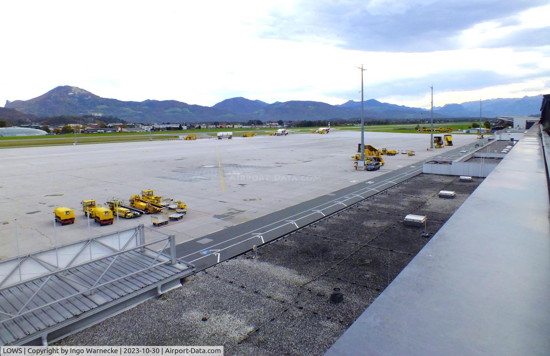 Salzburg Airport, Salzburg Austria (LOWS) - apron at Salzburg airport