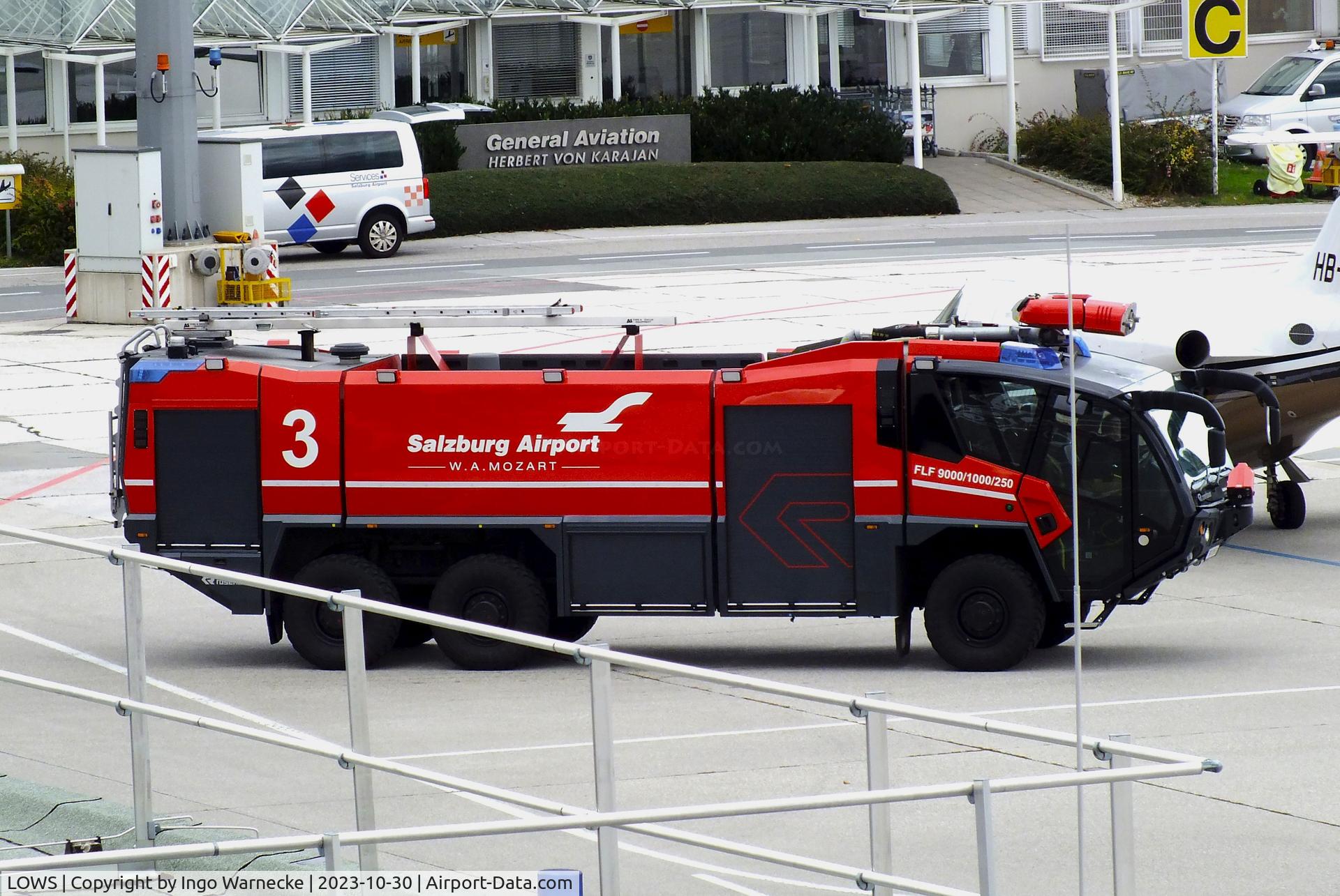 Salzburg Airport, Salzburg Austria (LOWS) - airport fire truck at Salzburg airport #v