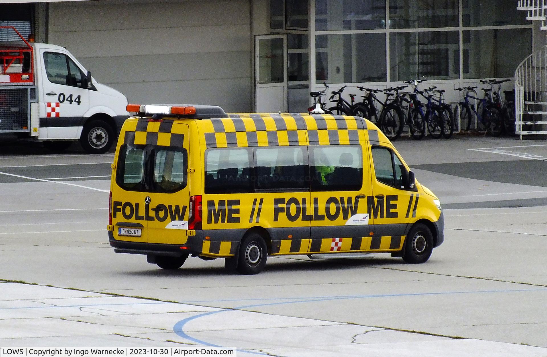 Salzburg Airport, Salzburg Austria (LOWS) - Follow-Me vehicle at Salzburg airport #v