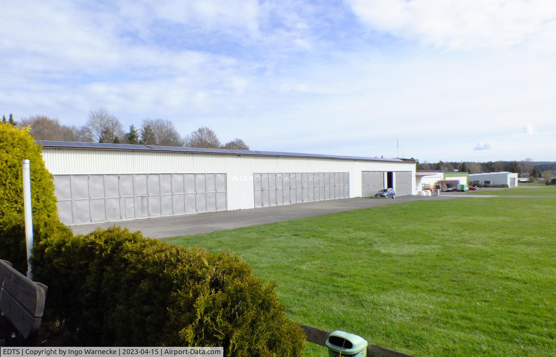 EDTS Airport - western hangars at Schwenningen airfield