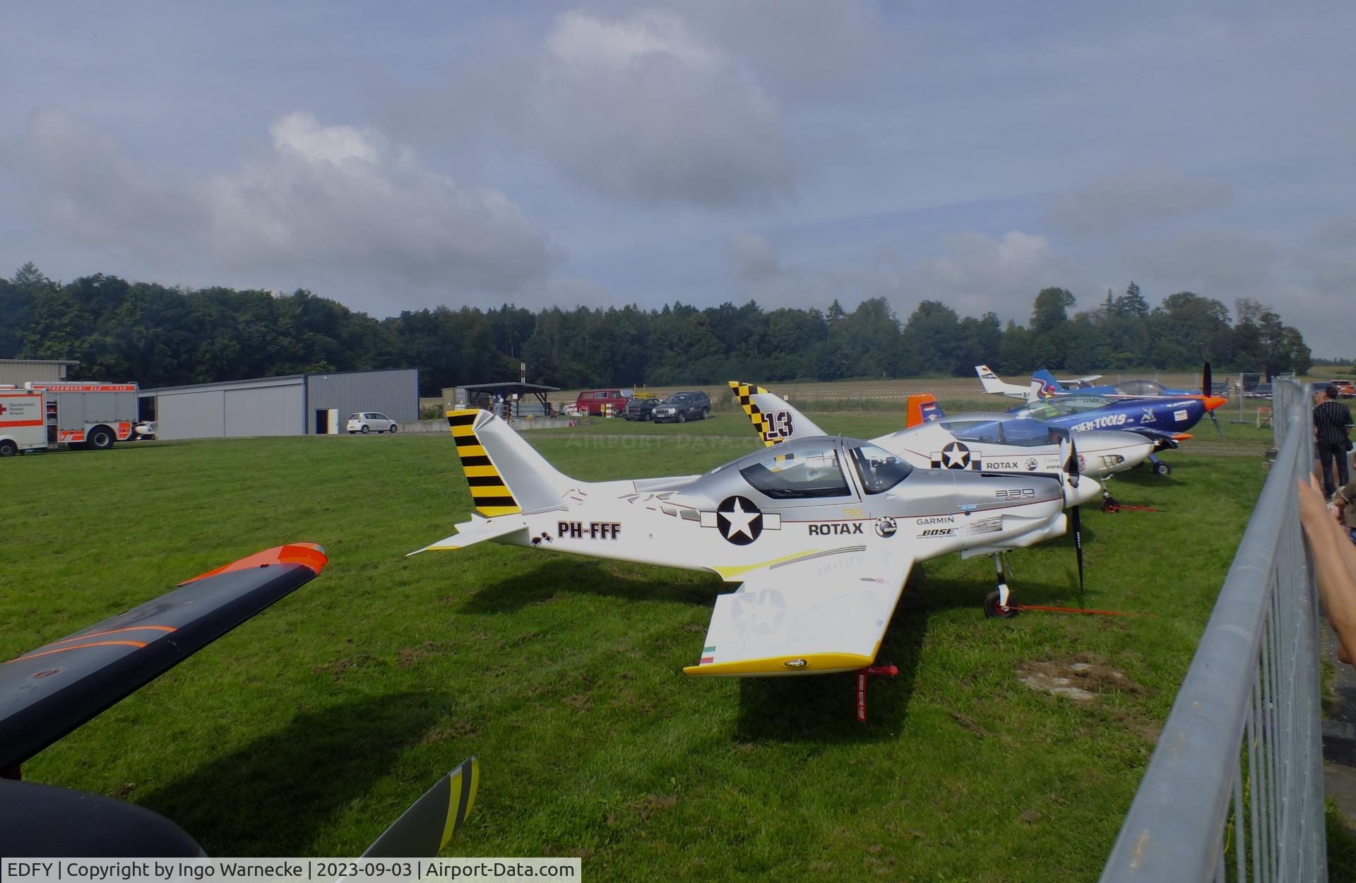 EDFY Airport - flightline of the 2023 air display at Elz airfield