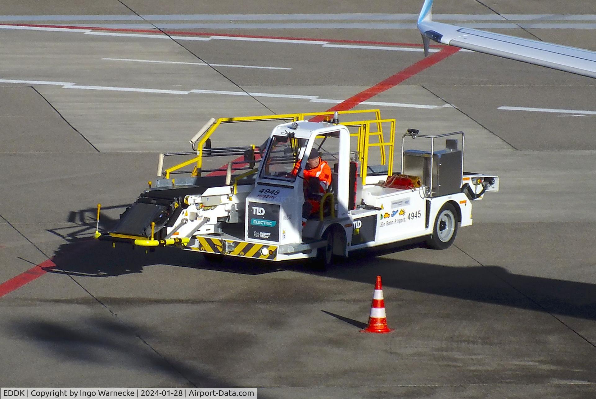 Cologne Bonn Airport, Cologne/Bonn Germany (EDDK) - baggage loading vehicle at Köln/Bonn airport #v