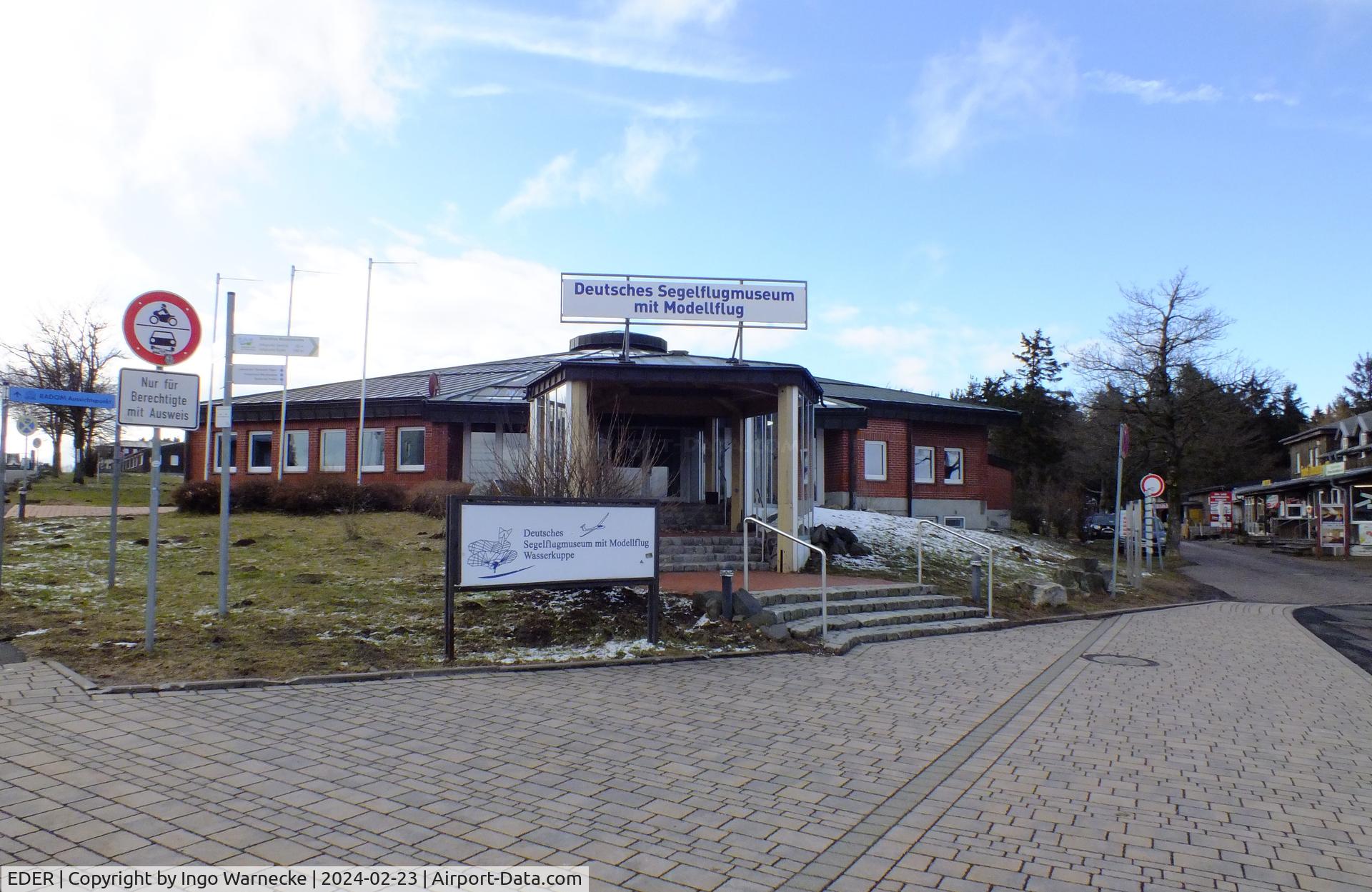EDER Airport - outside view of the entrance to the Deutsches Segelflugmuseum mit Modellflug (German Soaring Museum with Model Flight), at Gersfeld - Wasserkuppe airfield