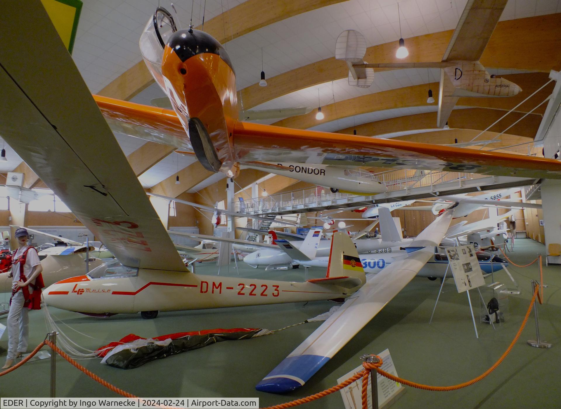 EDER Airport - inside the big hangar of the Deutsches Segelflugmuseum mit Modellflug (German Soaring Museum with Model Flight) at Gersfeld - Wasserkuppe airfield
