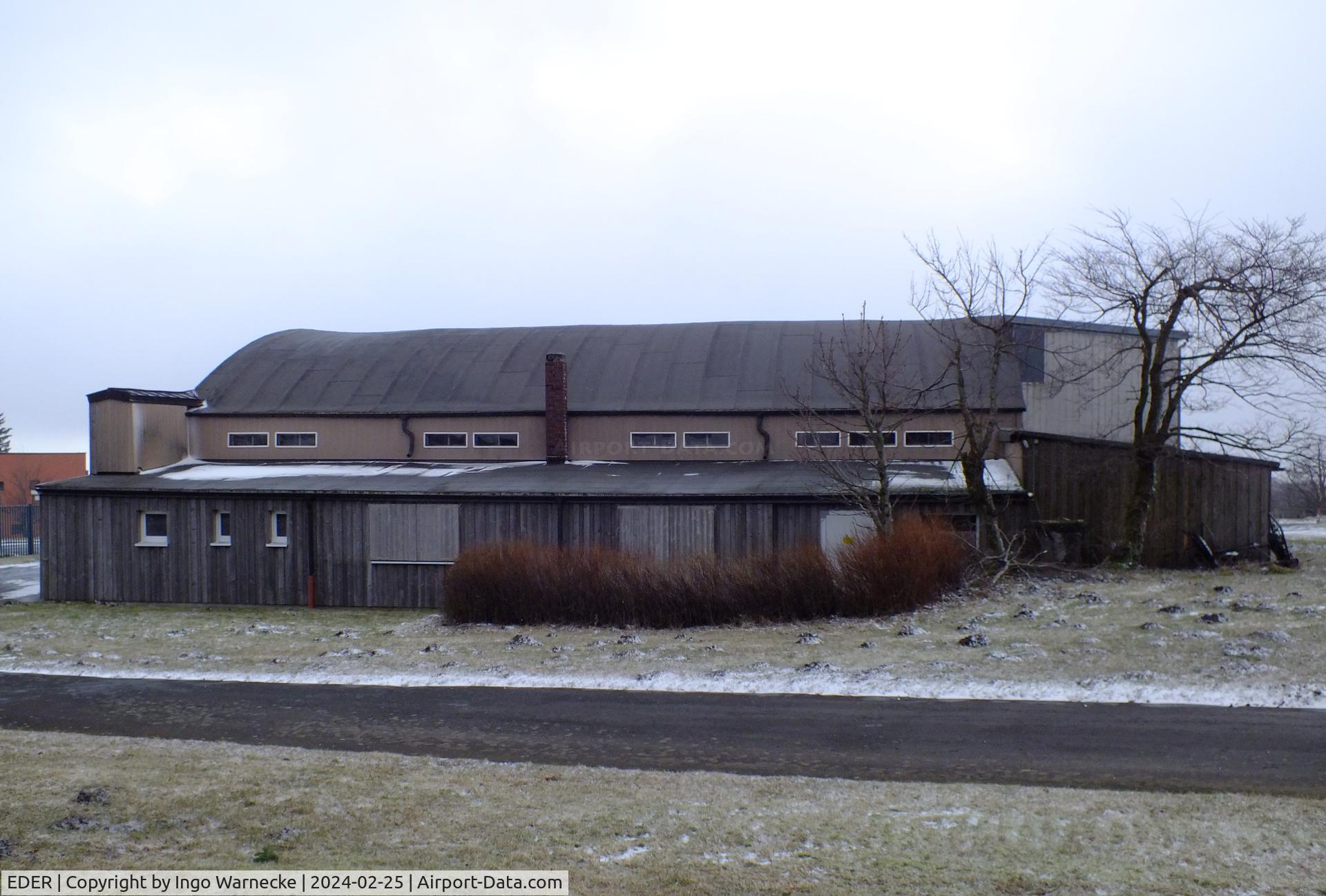 EDER Airport - hangar of Rhönflug Gersfeld e.V. at Gersfeld - Wasserkuppe airfield