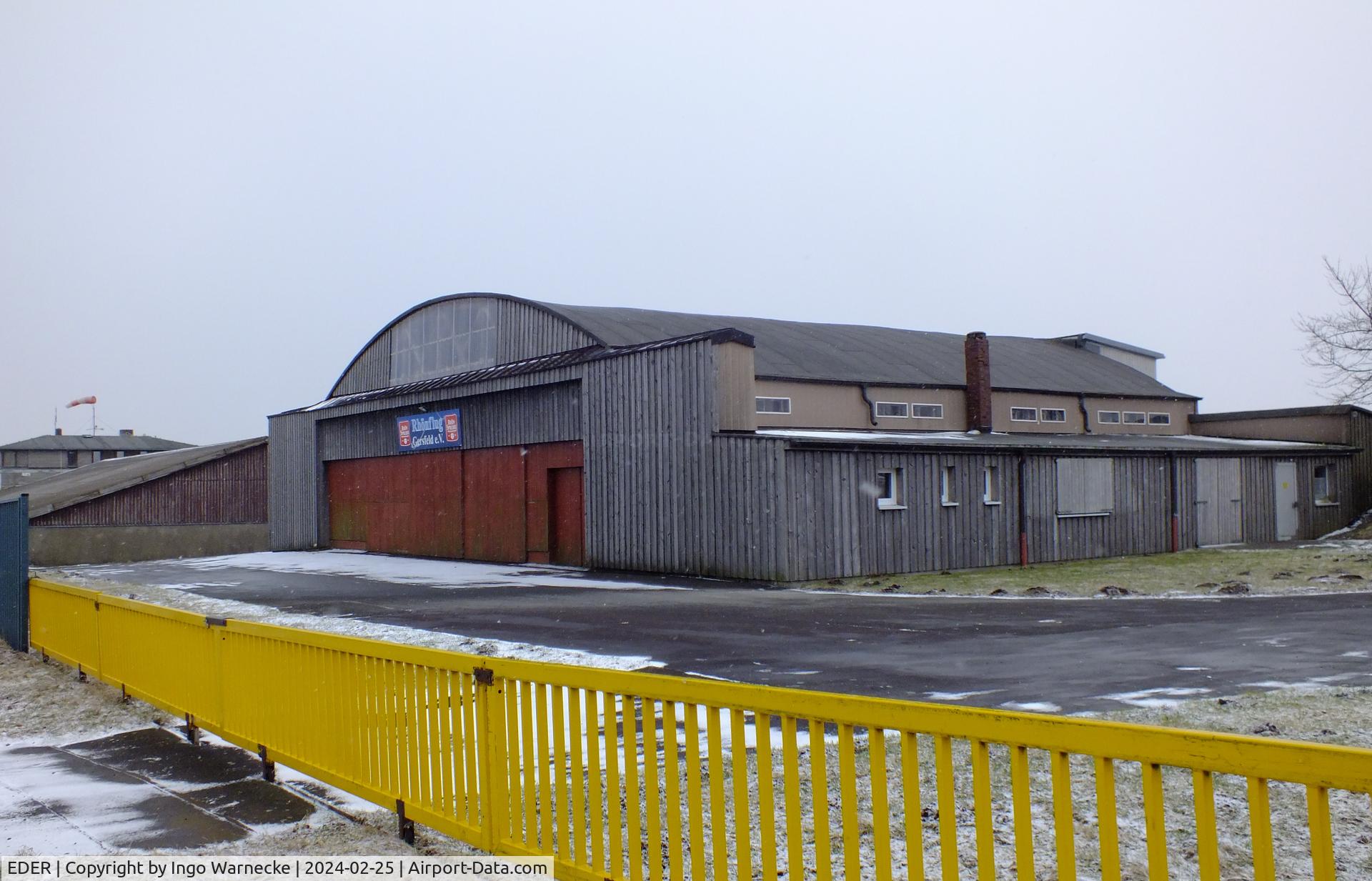 EDER Airport - hangar of Rhönflug Gersfeld e.V. at Gersfeld - Wasserkuppe airfield