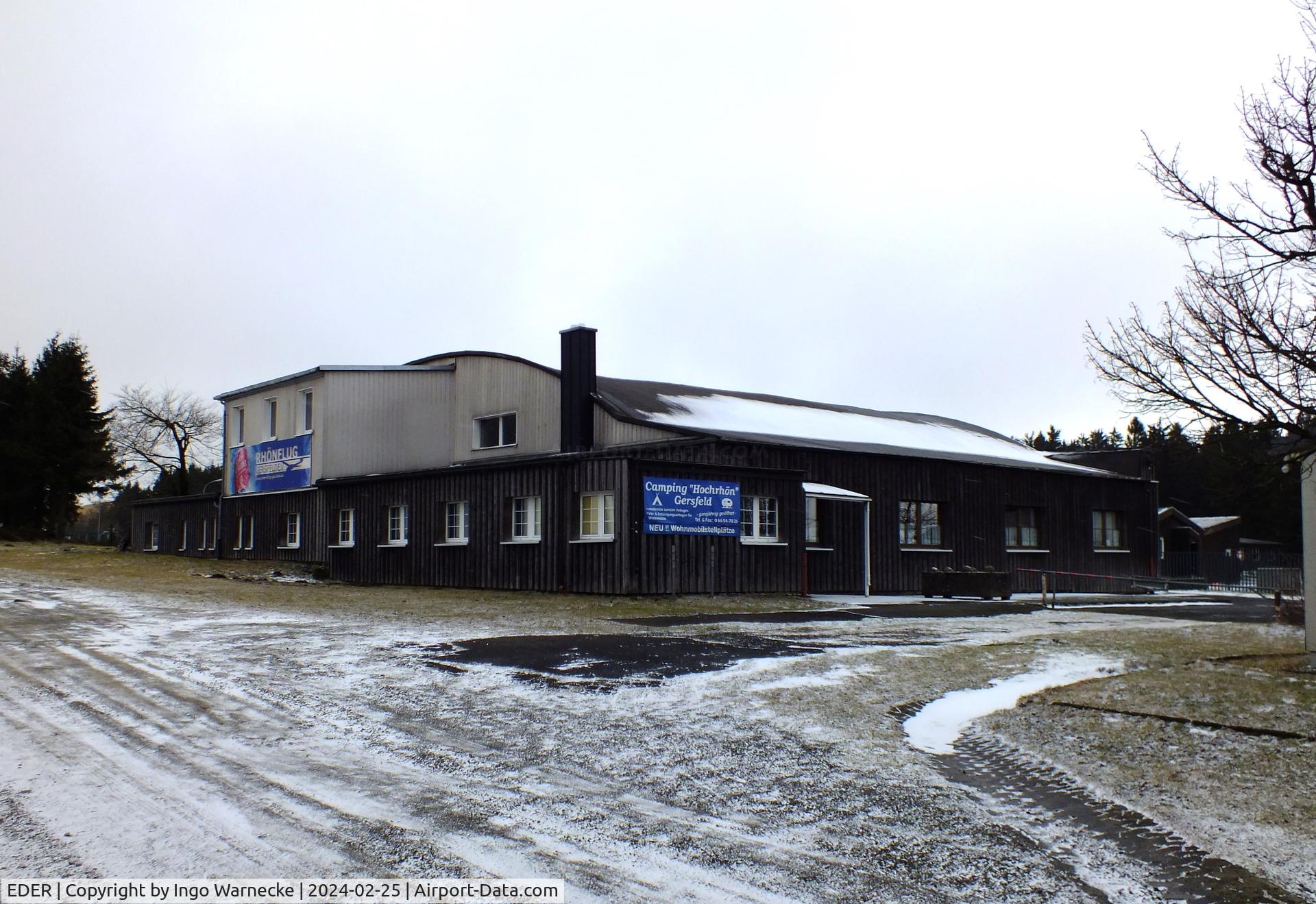 EDER Airport - hangar of Rhönflug Gersfeld e.V. at Gersfeld - Wasserkuppe airfield
