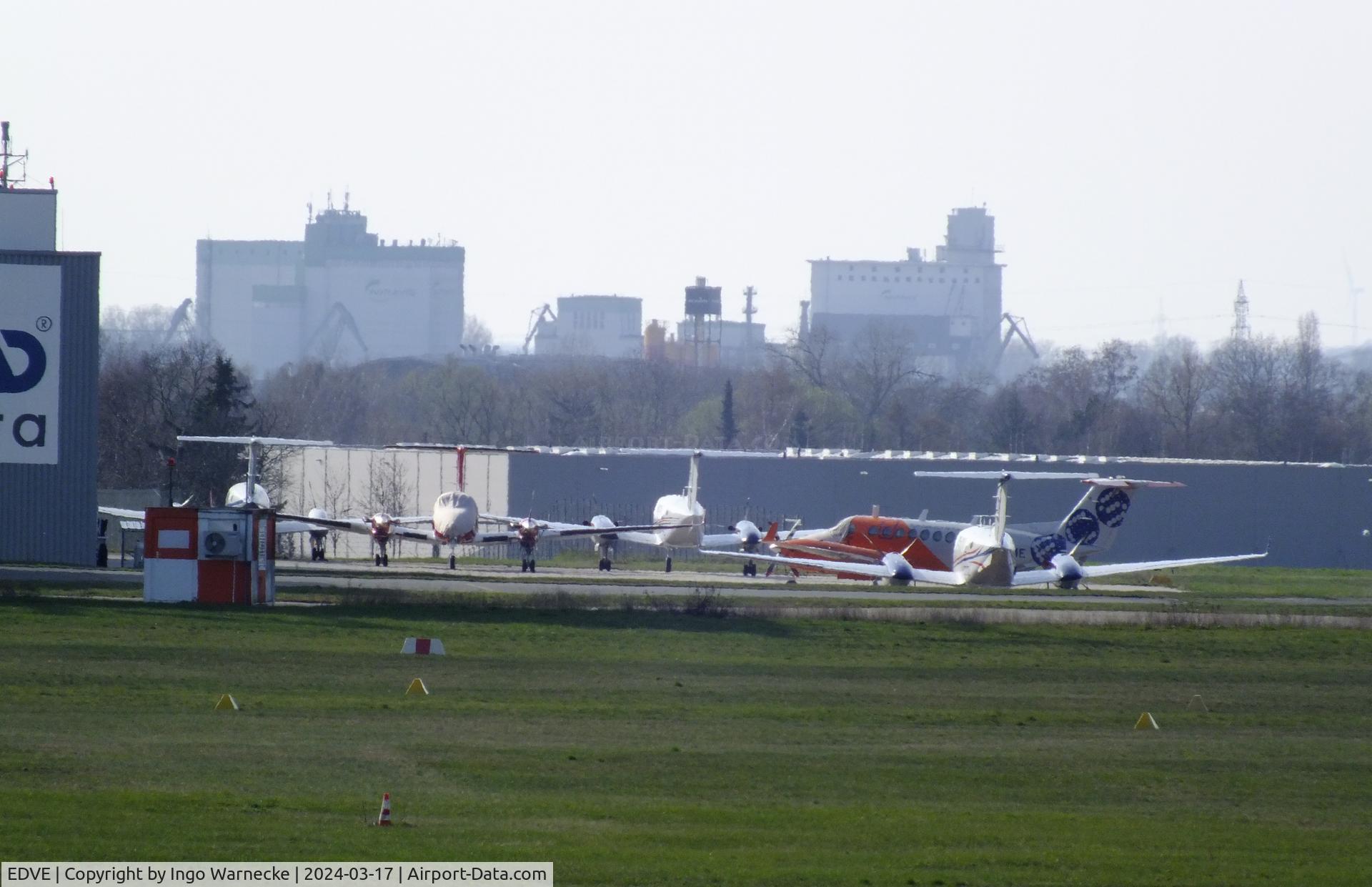Braunschweig-Wolfsburg Regional Airport, Braunschweig, Lower Saxony Germany (EDVE) - GA apron in the western part of Braunschweig/Wolfsburg airport, BS/Waggum