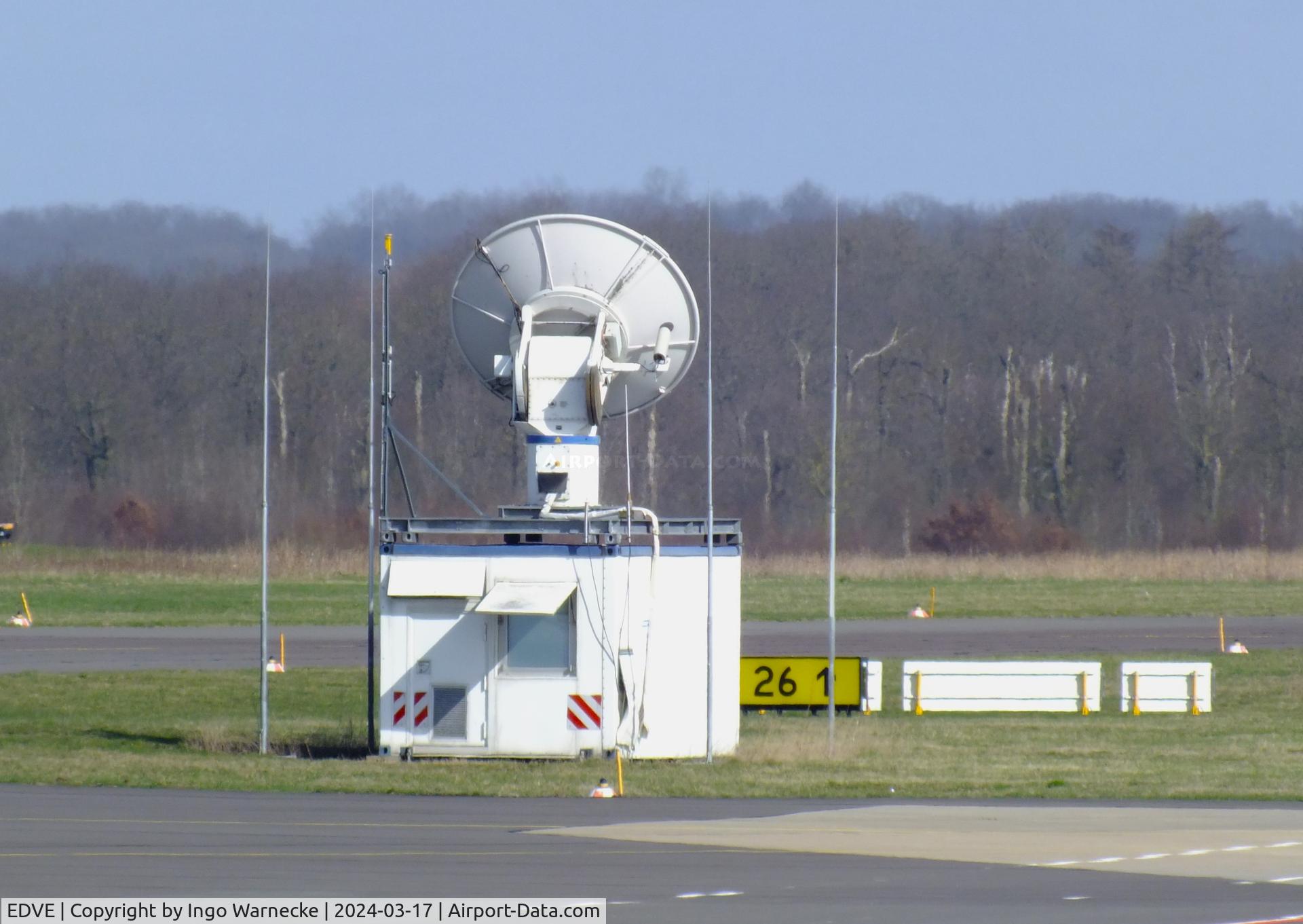 Braunschweig-Wolfsburg Regional Airport, Braunschweig, Lower Saxony Germany (EDVE) - new satcom station?/radar? at eastern apron of Braunschweig/Wolfsburg airport, BS/Waggum