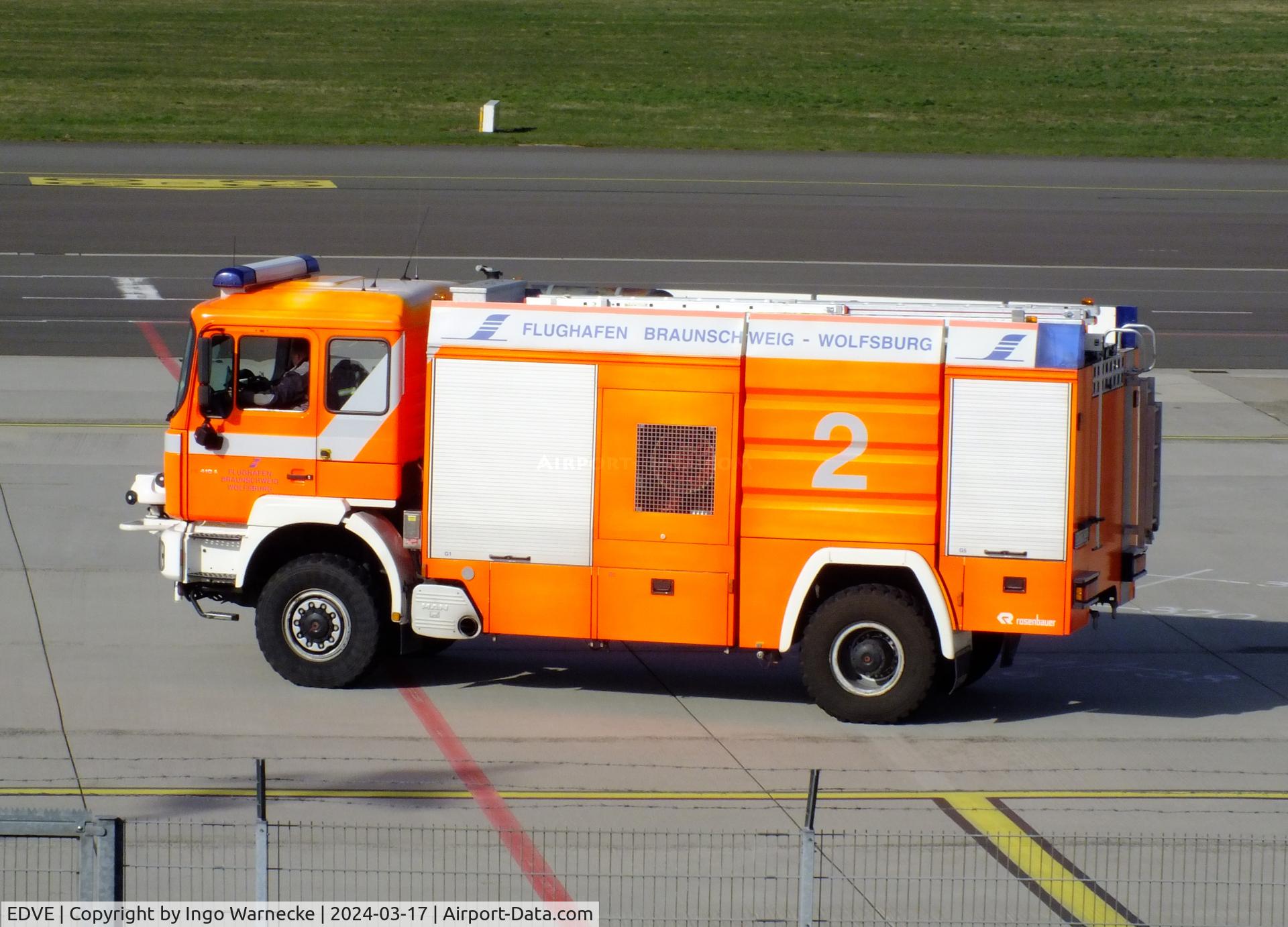 Braunschweig-Wolfsburg Regional Airport, Braunschweig, Lower Saxony Germany (EDVE) - airport fire truck at Braunschweig/Wolfsburg airport, BS/Waggum #v