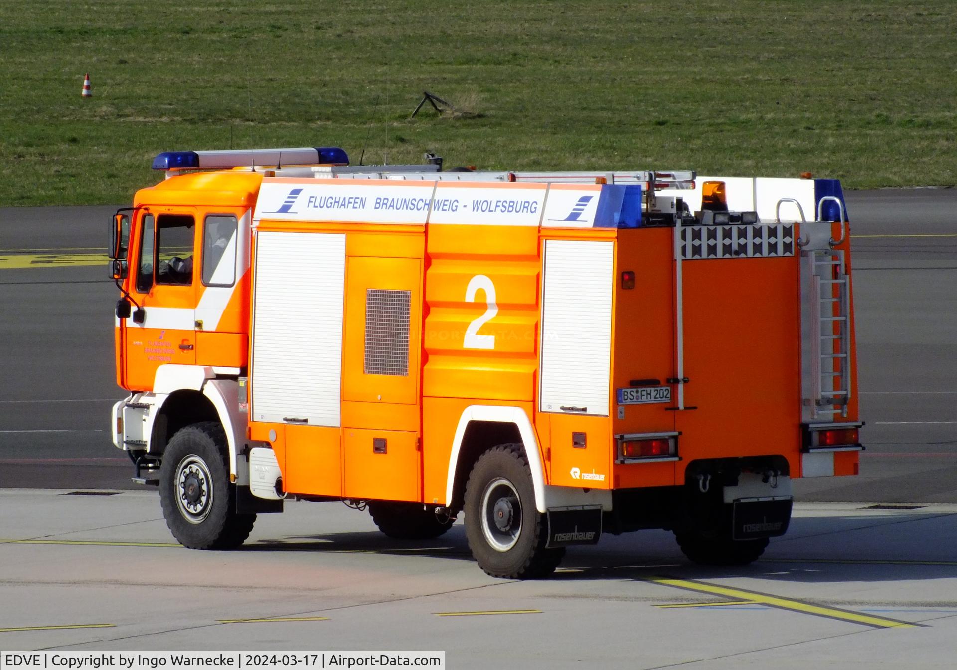 Braunschweig-Wolfsburg Regional Airport, Braunschweig, Lower Saxony Germany (EDVE) - airport fire truck at Braunschweig/Wolfsburg airport, BS/Waggum