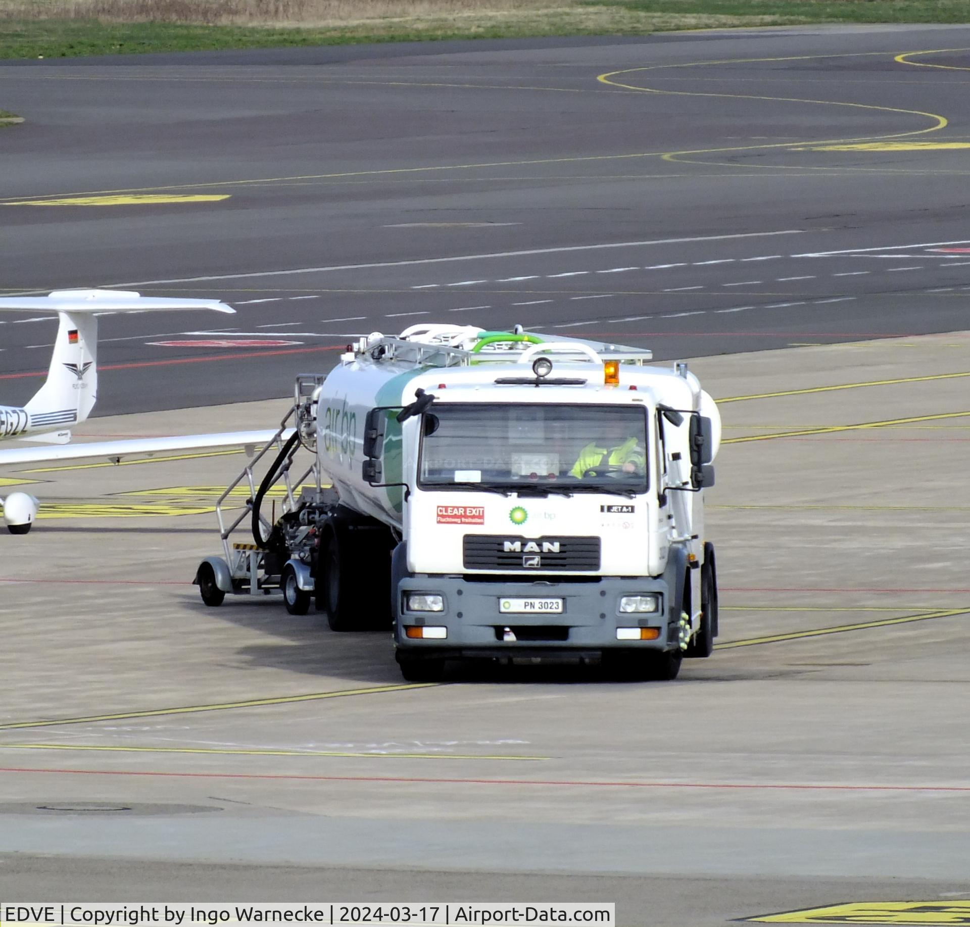 Braunschweig-Wolfsburg Regional Airport, Braunschweig, Lower Saxony Germany (EDVE) - airport fuel truck at Braunschweig/Wolfsburg airport, BS/Waggum