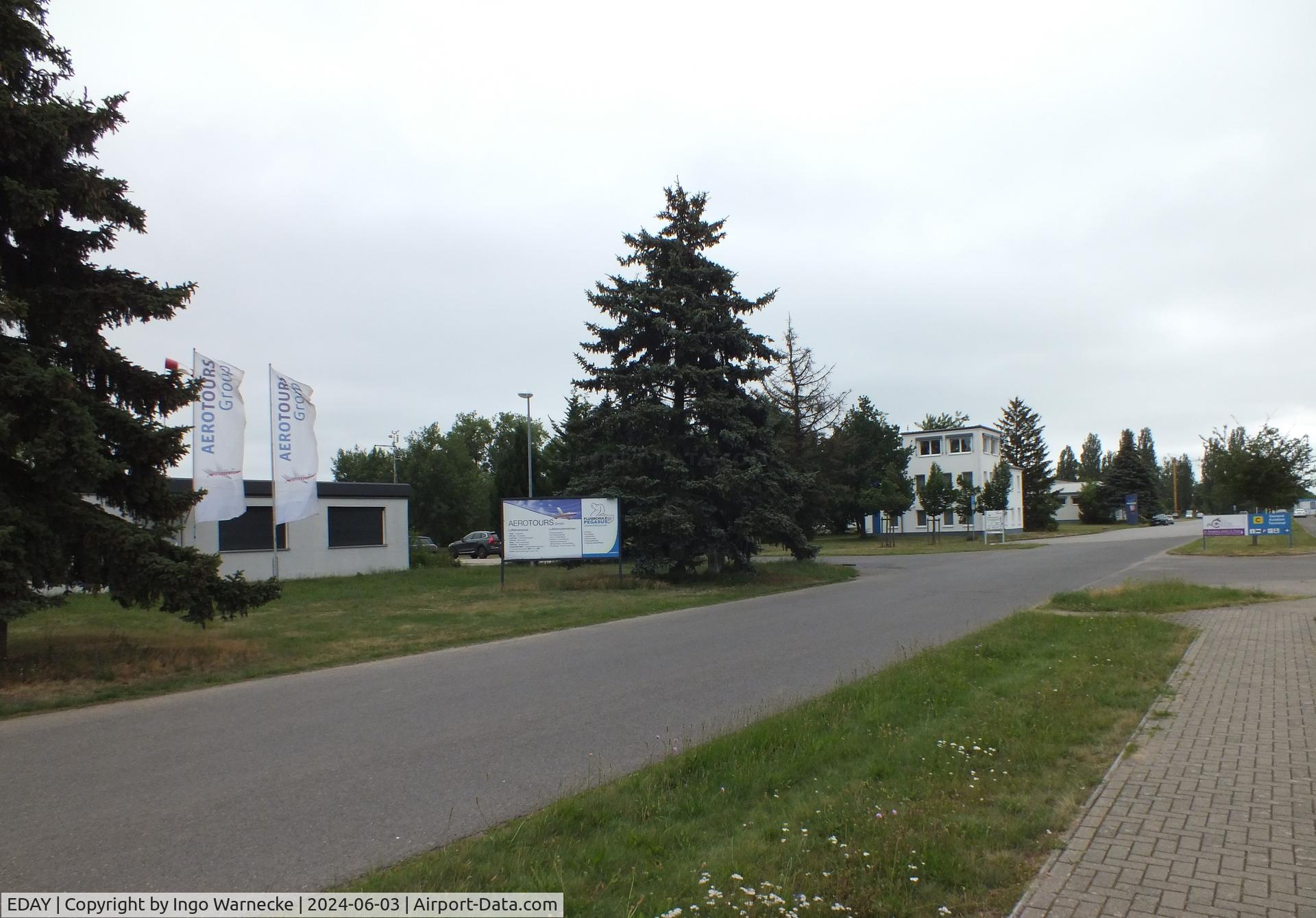 EDAY Airport - buildings right outside to the north of Strausberg airfield