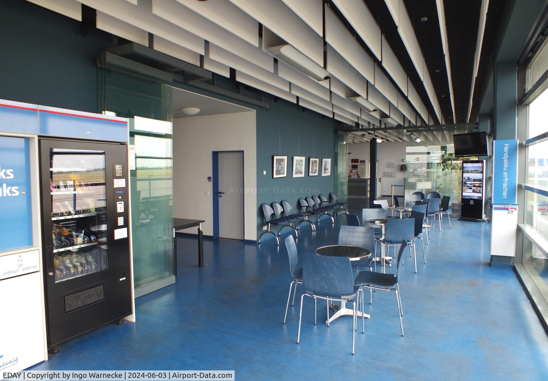 EDAY Airport - inside the terminal at Strausberg airfield