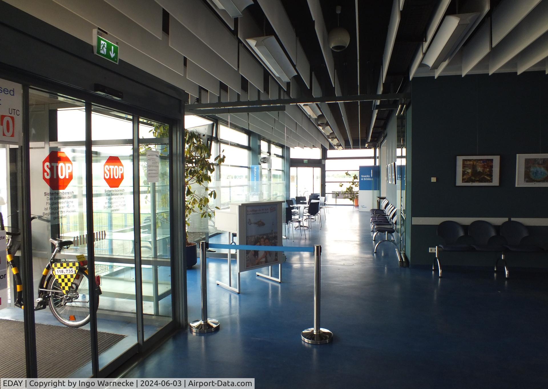 EDAY Airport - inside the terminal at Strausberg airfield