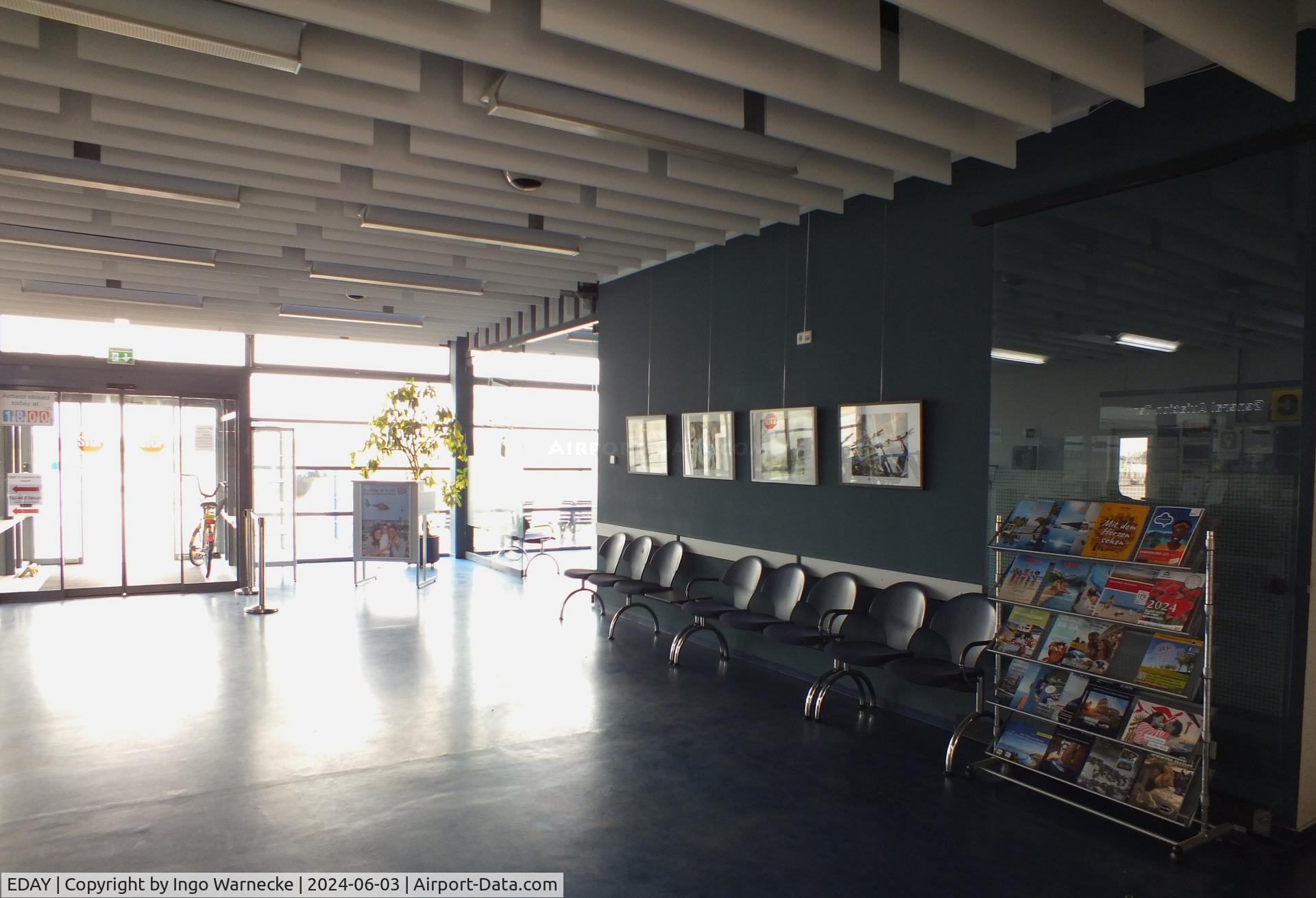 EDAY Airport - inside the terminal at Strausberg airfield