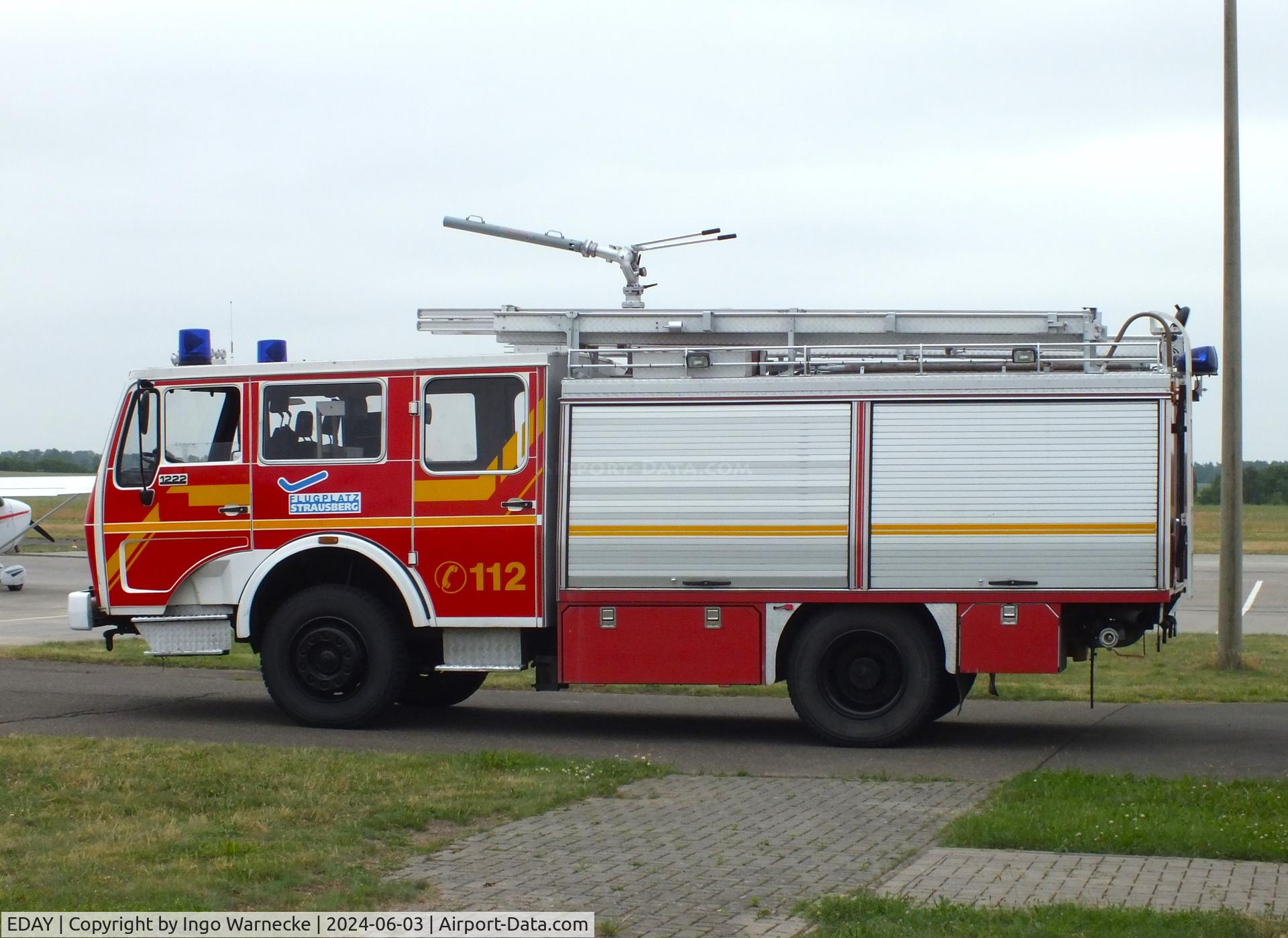 EDAY Airport - airfield fire truck at Strausberg airfield #v