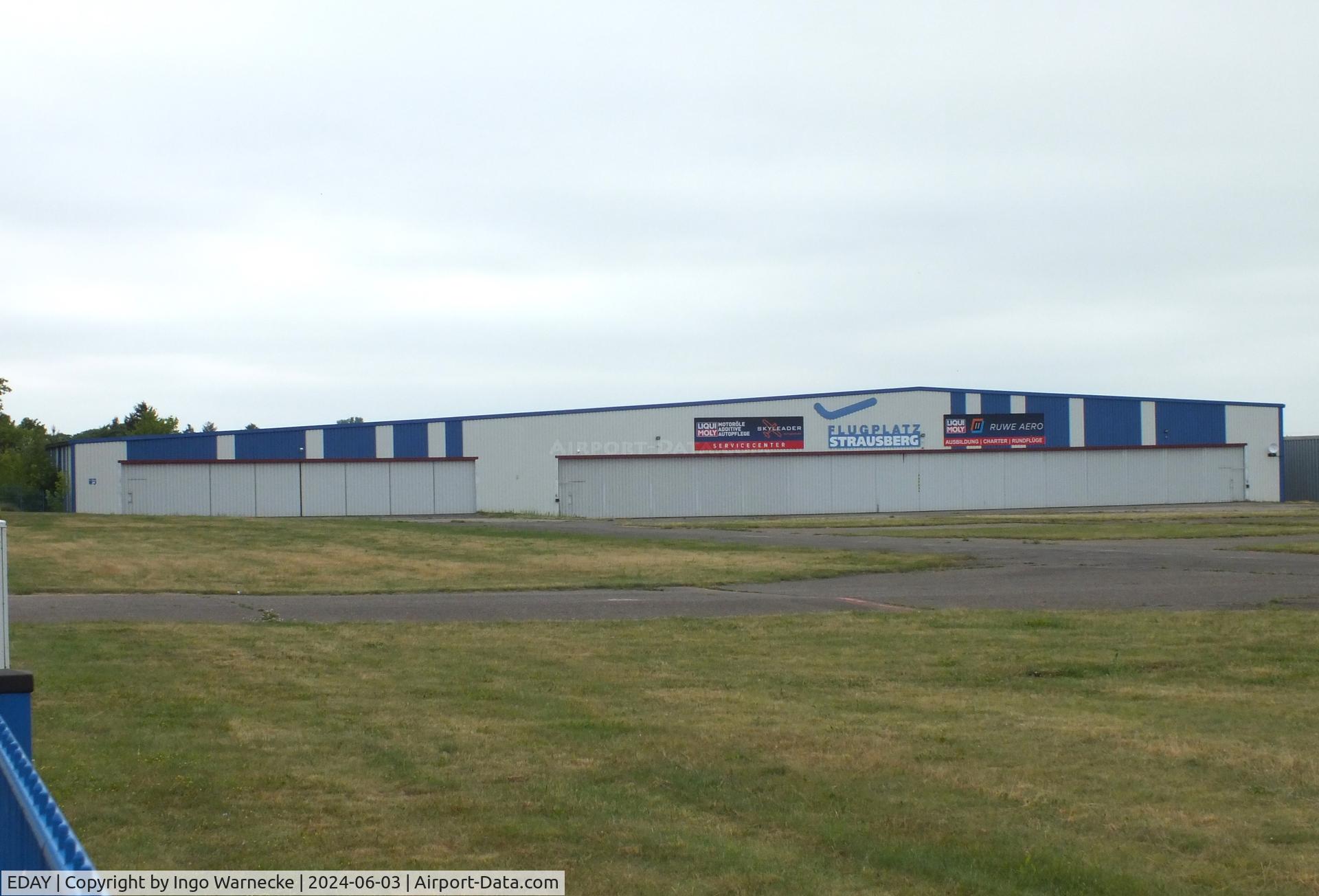 EDAY Airport - the big eastern hangar at Strausberg airfield