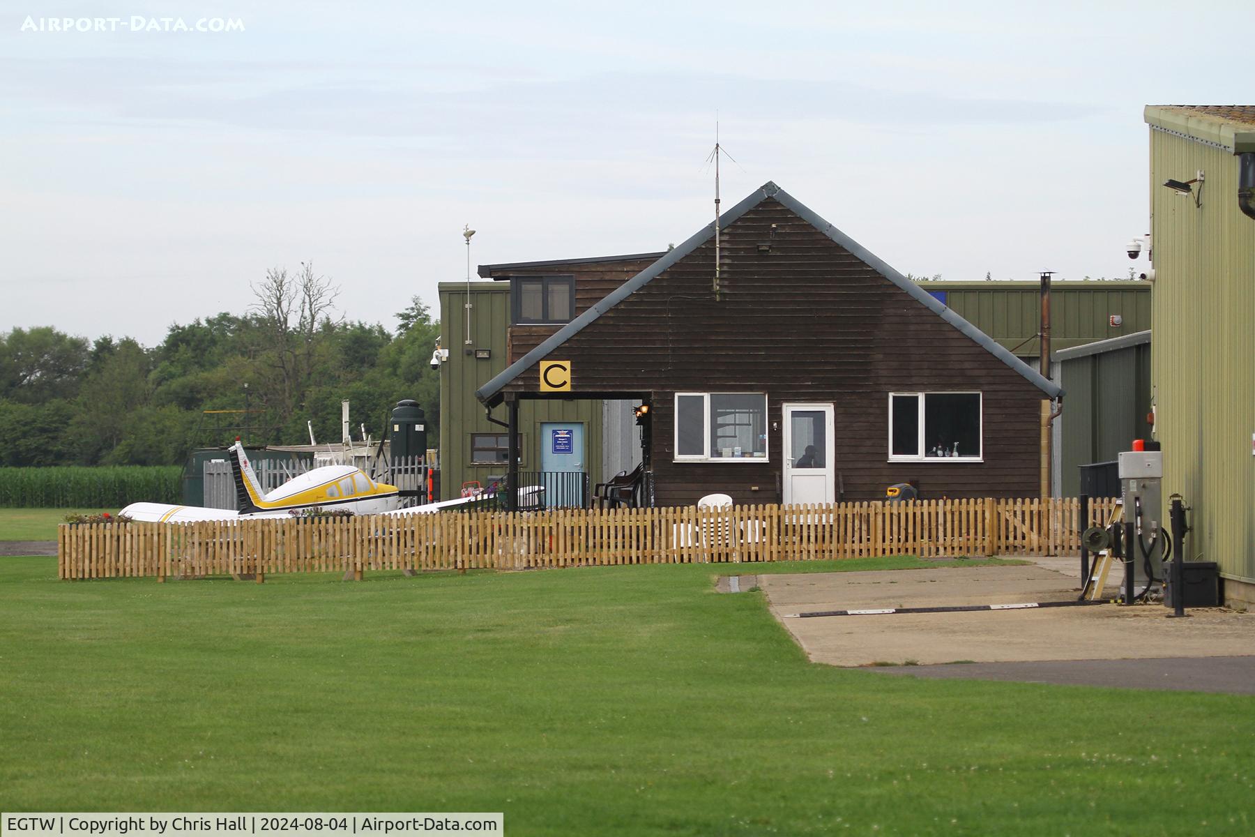 Oaksey Park Airport, Oaksey, England United Kingdom (EGTW) - Oaksey Park club house
