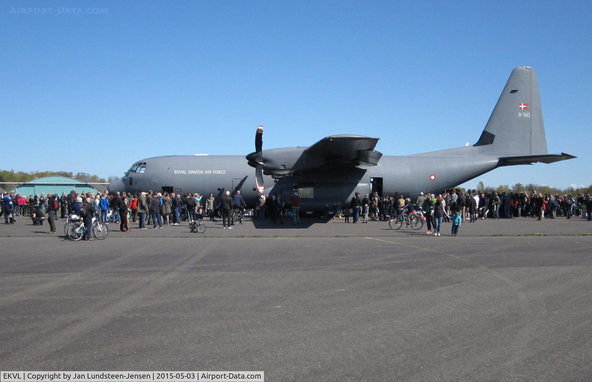 EKVL Airport - Royal Danish Air Force C-130J-30 B-583 at an airshow at the former Vaerloese Air Base in Denmark in 2015.