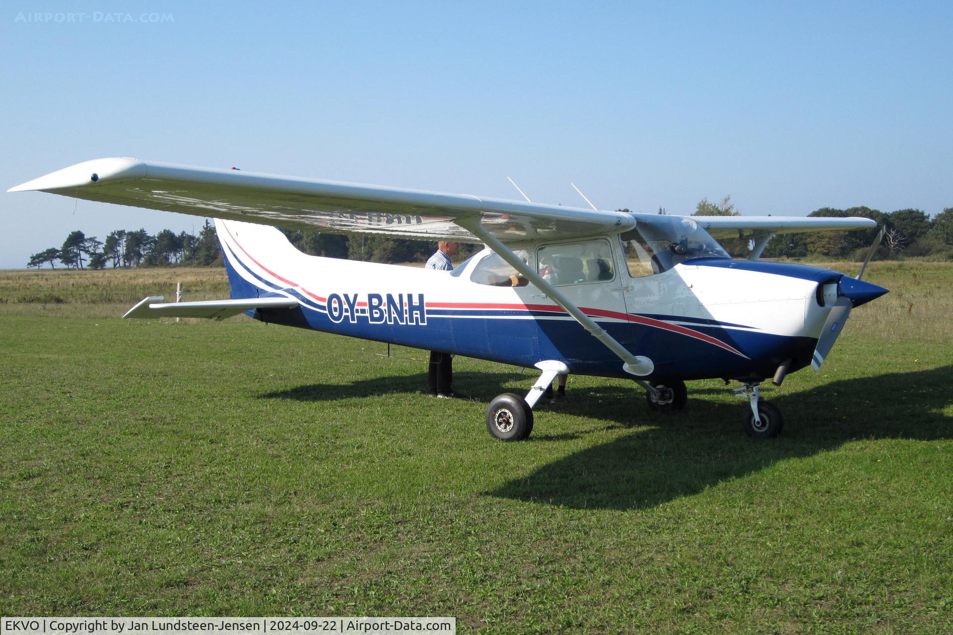 EKVO Airport - Reims Cessna F172N at the airfield on the small Danish island of Vejro after a flight from Roskilde Airport.