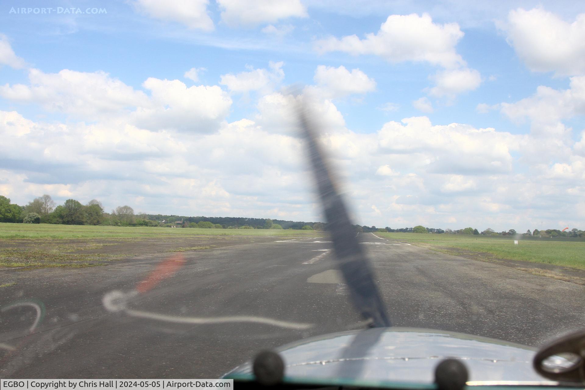 Wolverhampton Airport, Wolverhampton, England United Kingdom (EGBO) - Taxying along RW04 for a RW16 departure