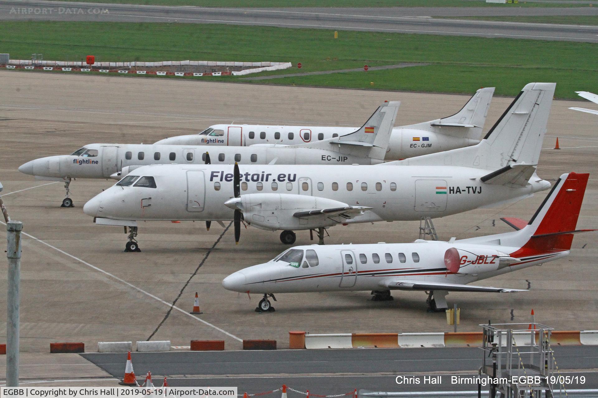 Birmingham International Airport, Birmingham, England United Kingdom (EGBB) - busy Elmdon Apron at Birmingham