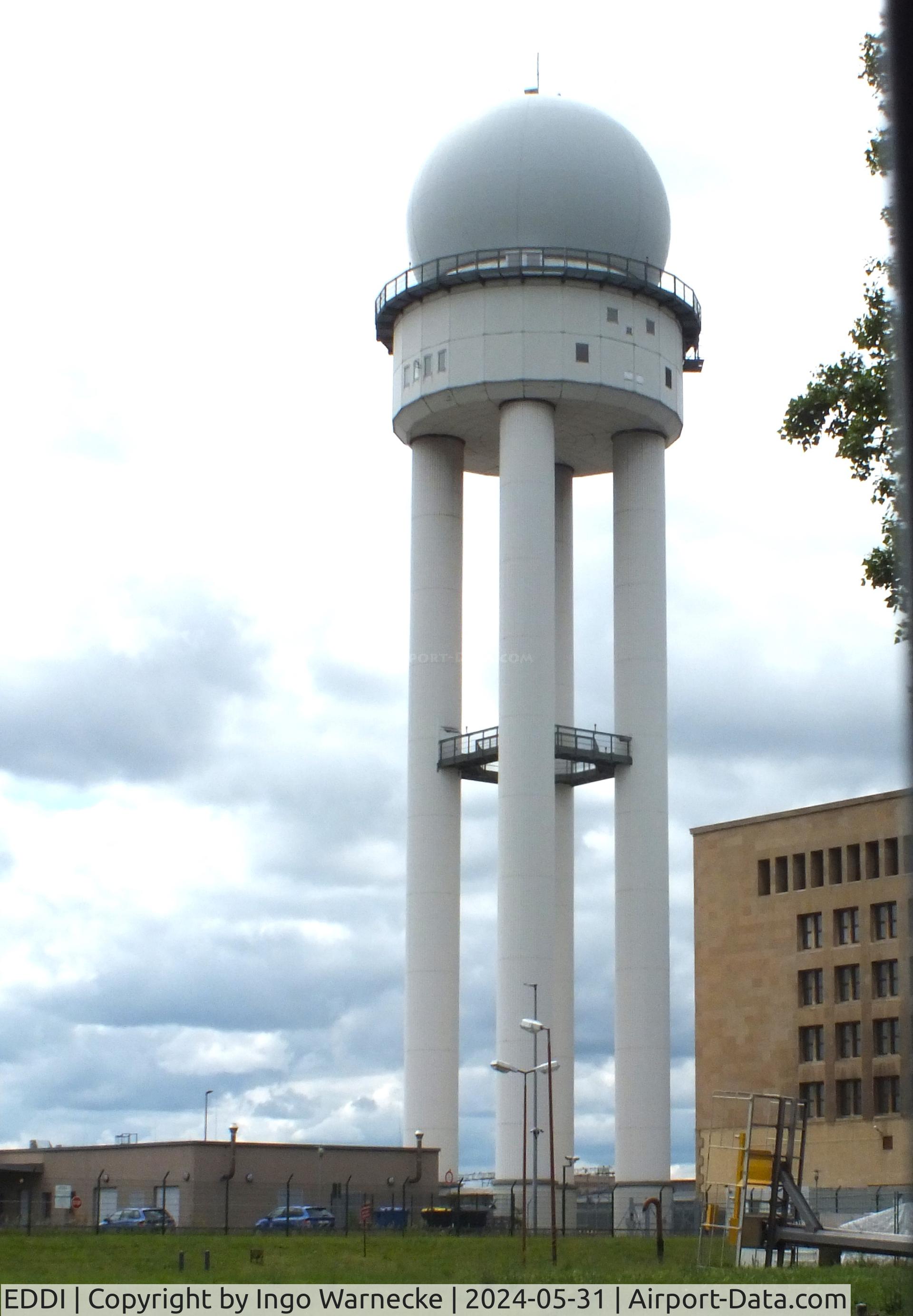 Tempelhof International Airport (closed), Berlin Germany (EDDI) - landside view of the radar-tower at the former Tempelhof airport