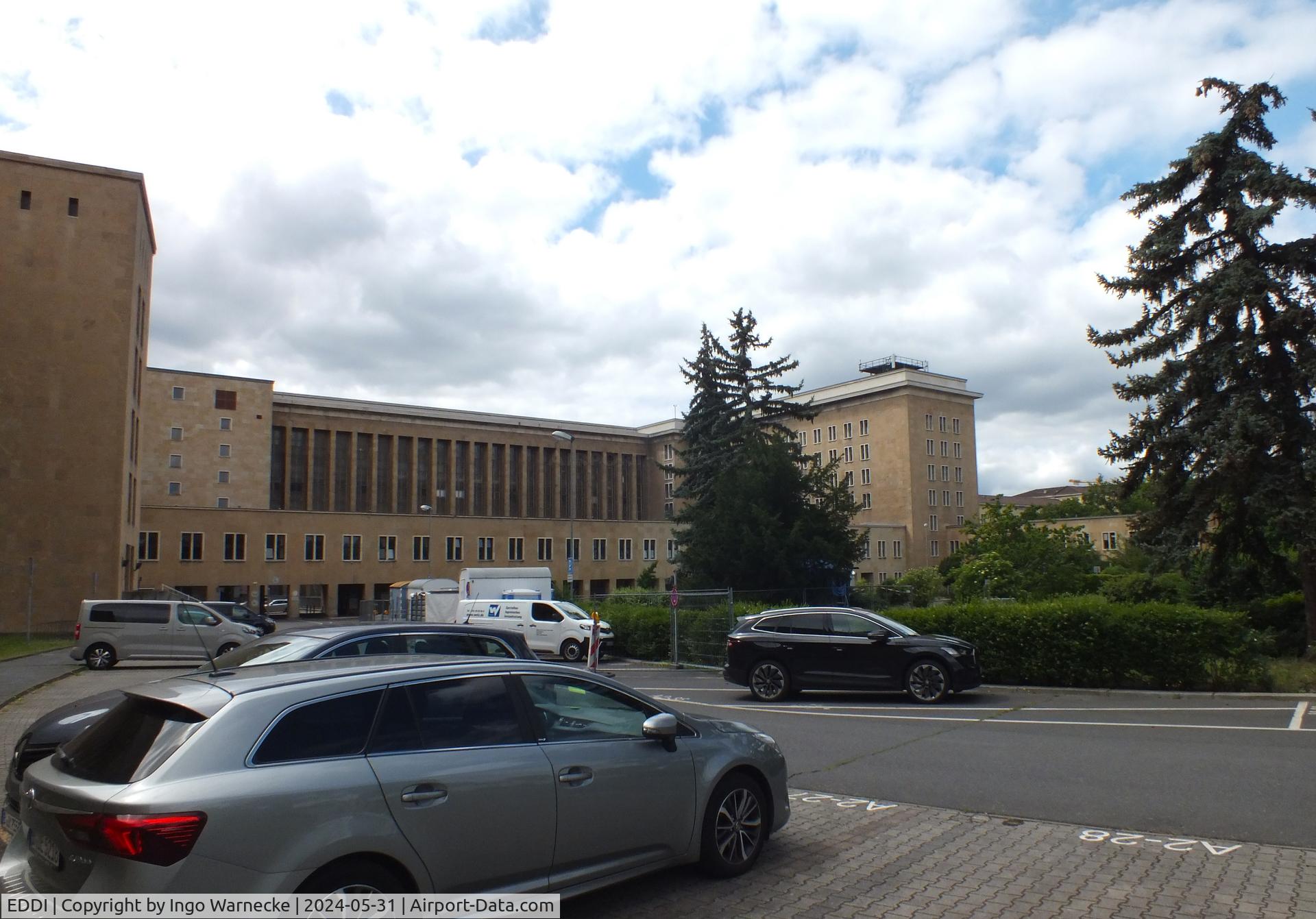Tempelhof International Airport (closed), Berlin Germany (EDDI) - landside view of the side of the terminal of the former Tempelhof airport