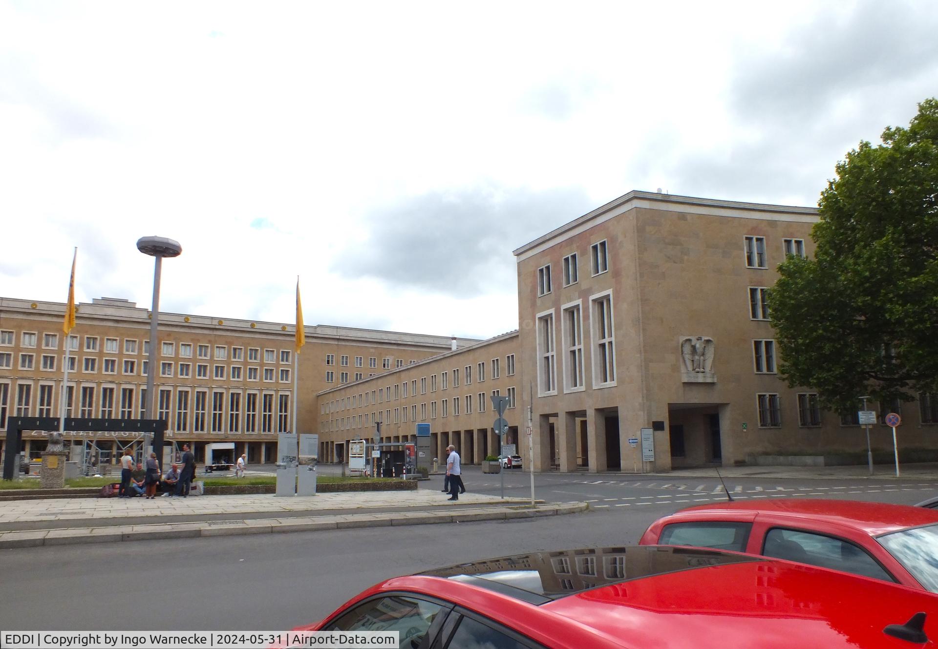 Tempelhof International Airport (closed), Berlin Germany (EDDI) - landside view of the terminal of the former Tempelhof airport