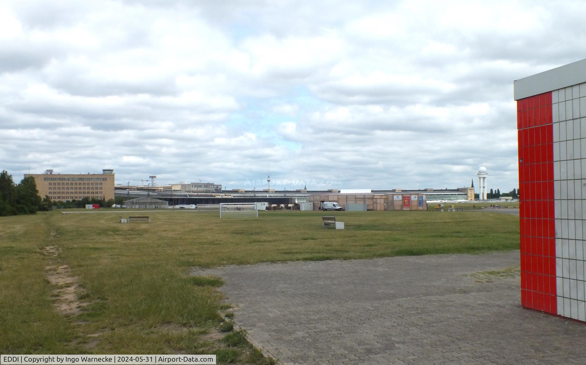 Tempelhof International Airport (closed), Berlin Germany (EDDI) - looking north at the buildings of the former Tempelhof airport