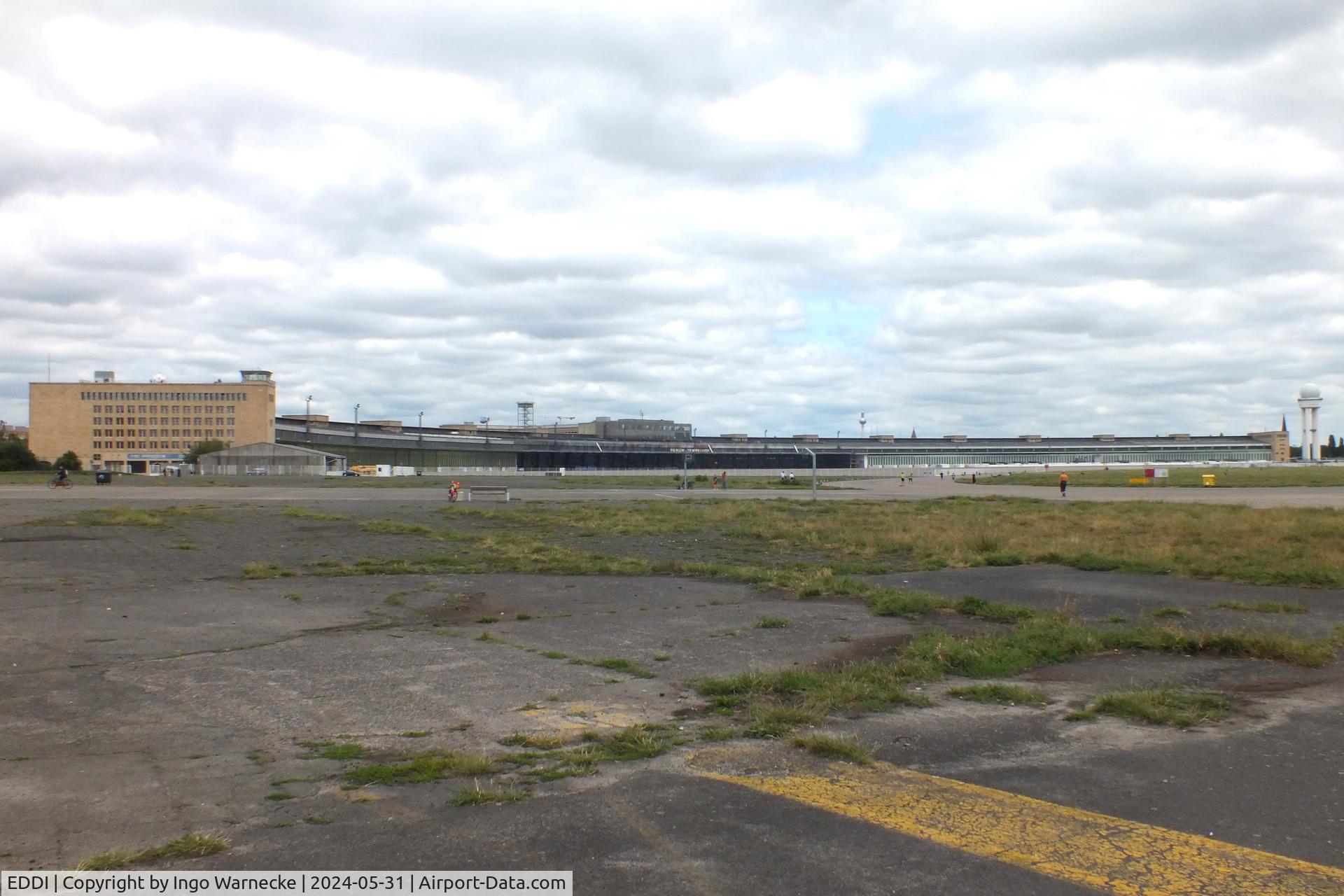 Tempelhof International Airport (closed), Berlin Germany (EDDI) - airside view of the buildings of the former Tempelhof airport