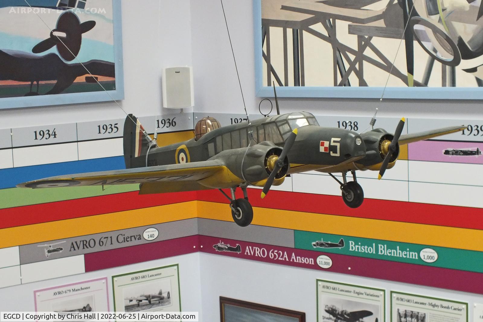Woodford Aerodrome Airport, Stockport, England United Kingdom (EGCD) - Avro Anson model at the Avro Aviation Heritage Museum