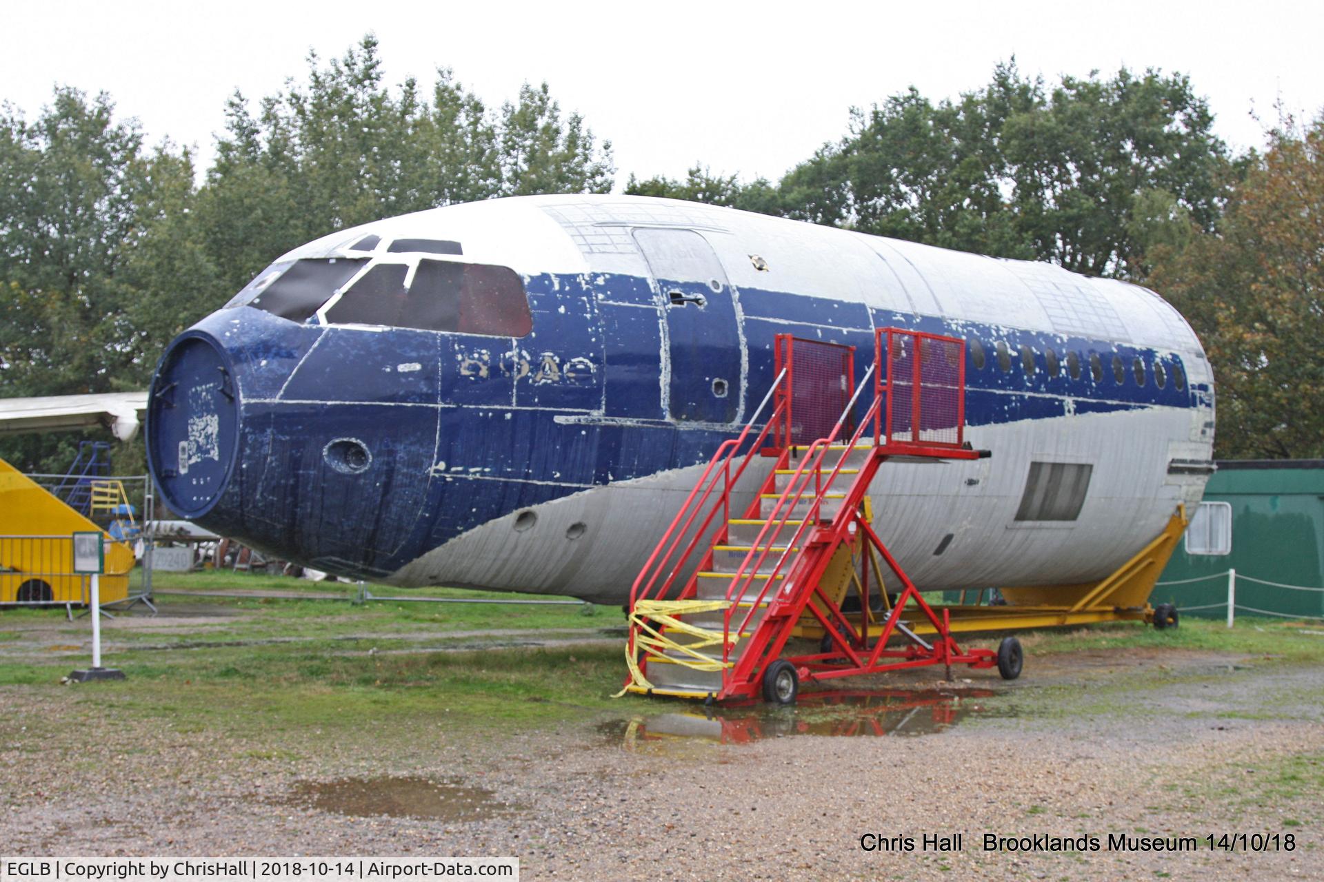 EGLB Airport - Vickers VC-10 test fuselage at the Brooklands Museum