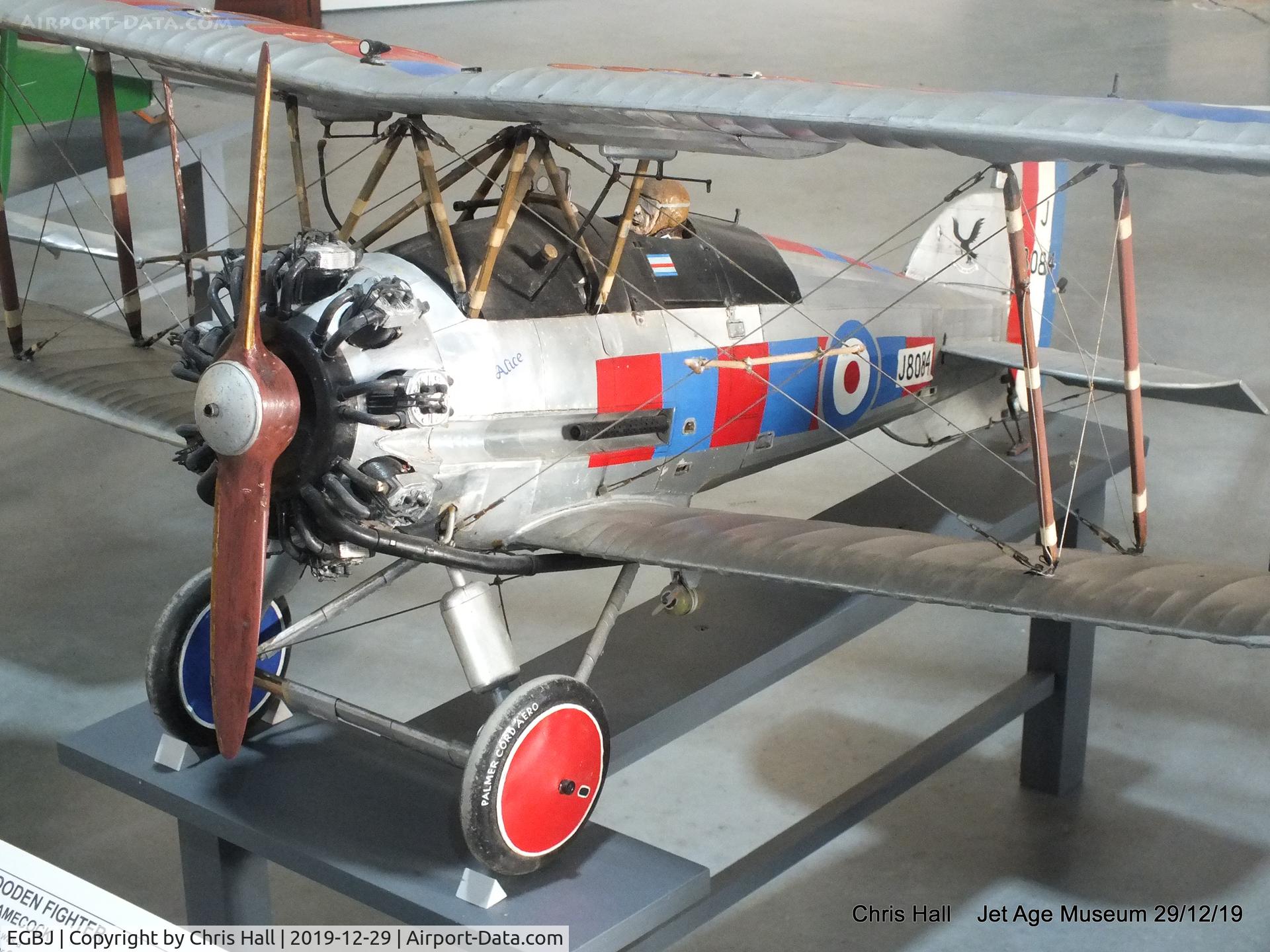 Gloucestershire Airport, Staverton, England United Kingdom (EGBJ) - Large scale model of a Gloster Gamecock at the Jet Age Museum, Staverton