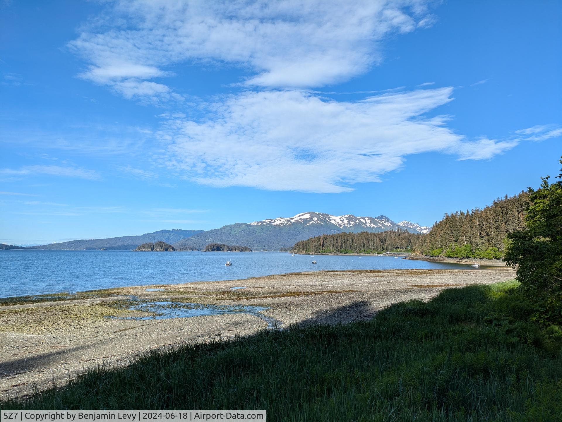 Kasitsna Airport (5Z7) - View of the beach/runway at Kasitsna Bay.