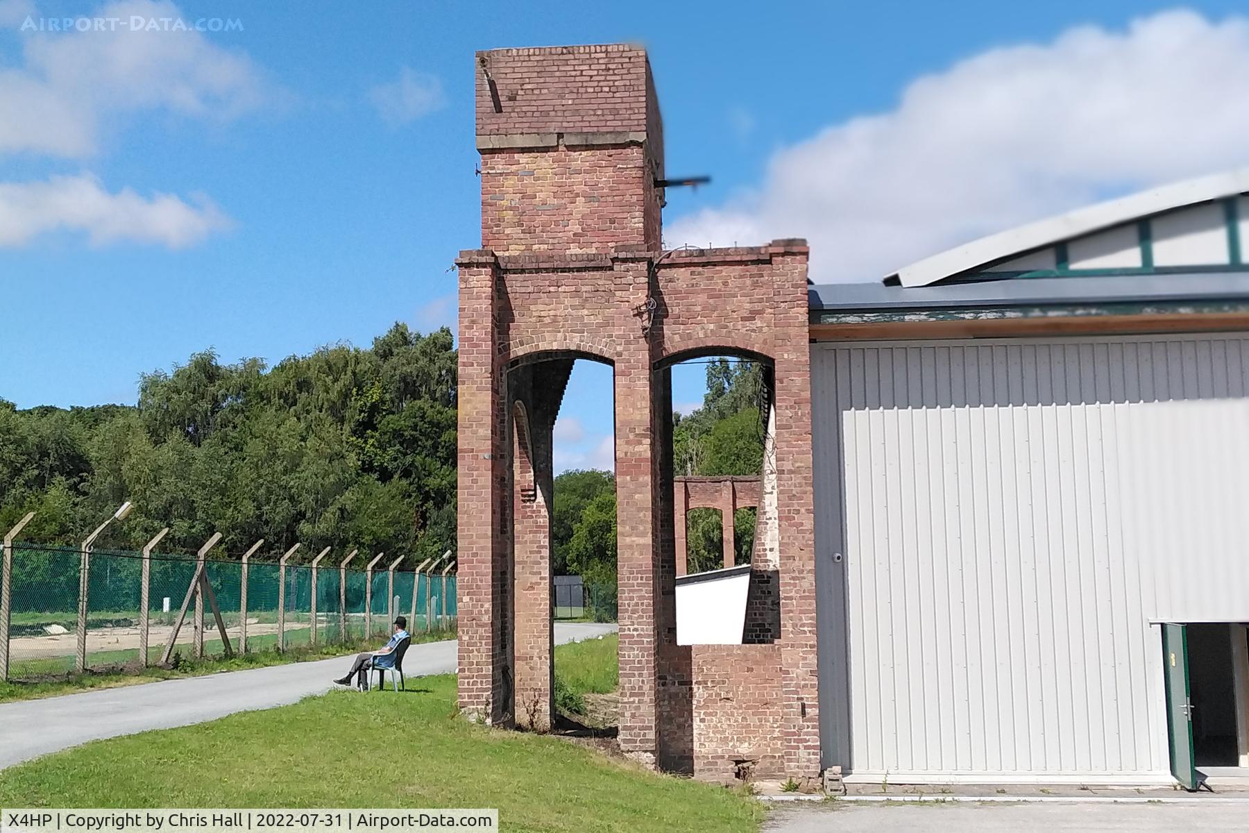 X4HP Airport - Bomb Tower on the Northern Hangar  at Hooton Park