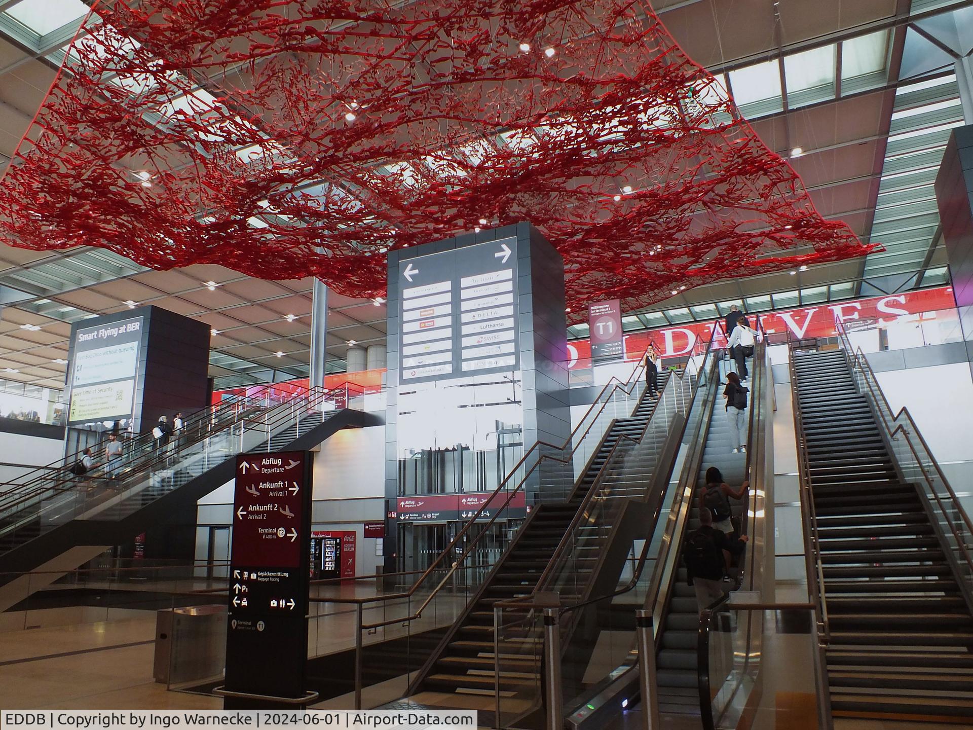 Berlin Brandenburg International Airport, Berlin Germany (EDDB) - inside the terminal at BER airport