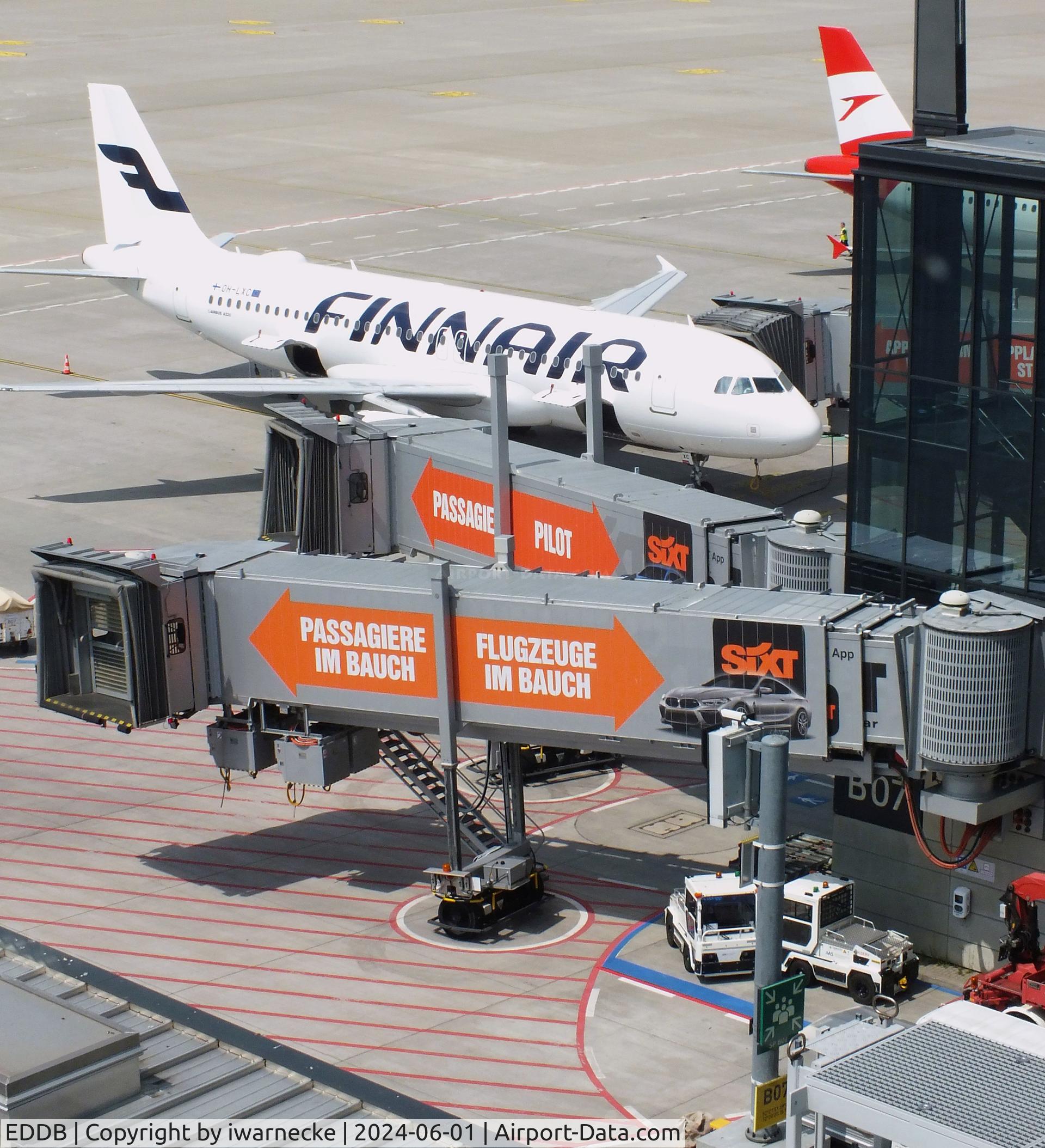 Berlin Brandenburg International Airport, Berlin Germany (EDDB) - apron and boarding bridge at BER airport