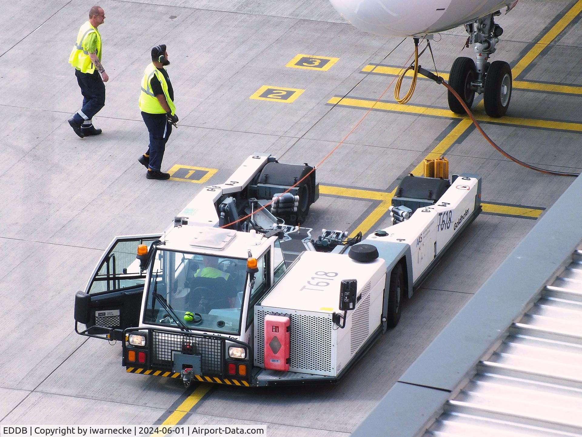 Berlin Brandenburg International Airport, Berlin Germany (EDDB) - pushback tug in action at BER airport #v