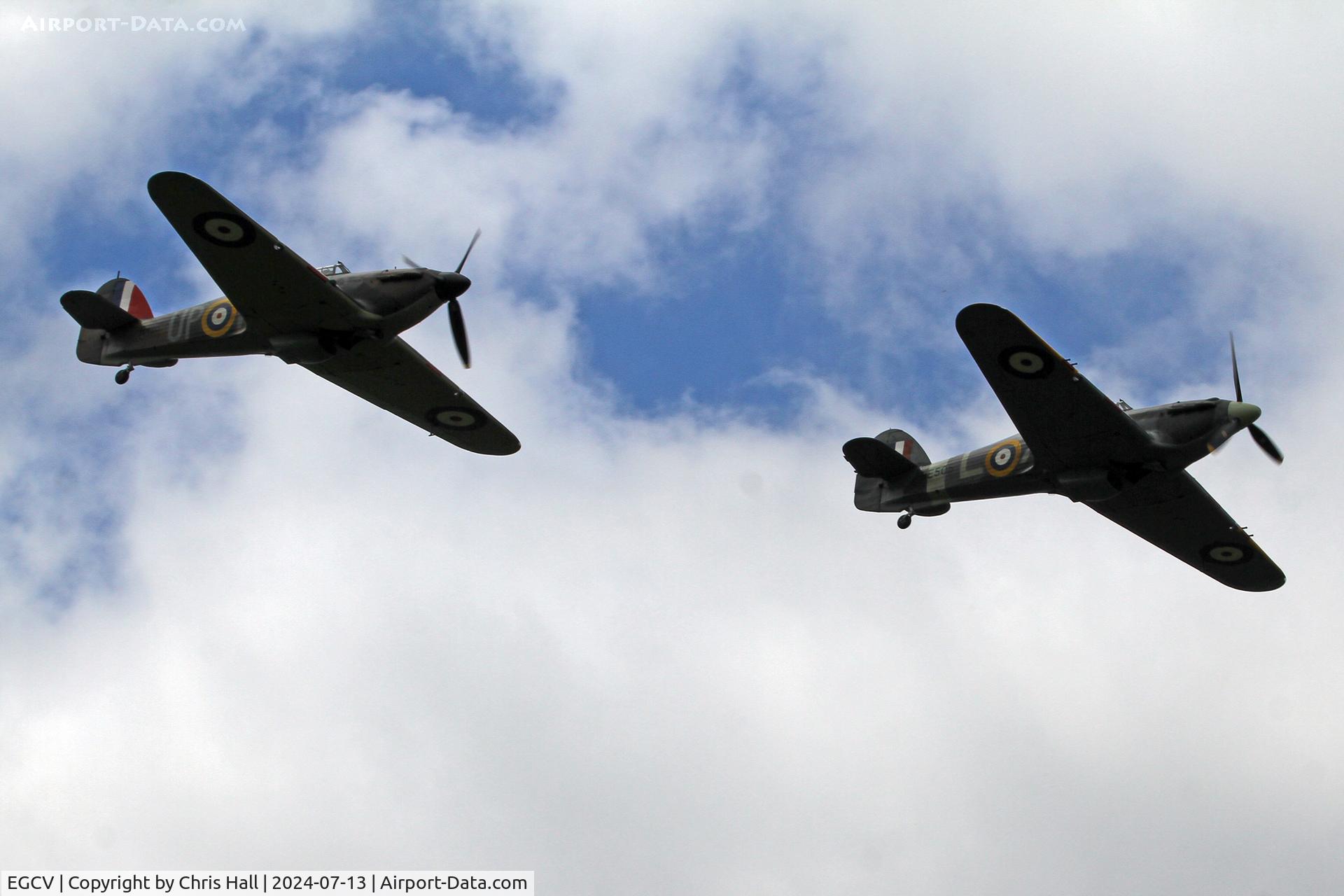 Sleap Airfield Airport, Shrewsbury, England United Kingdom (EGCV) - Hawker Hurricanes at Sleapkosh 2024
