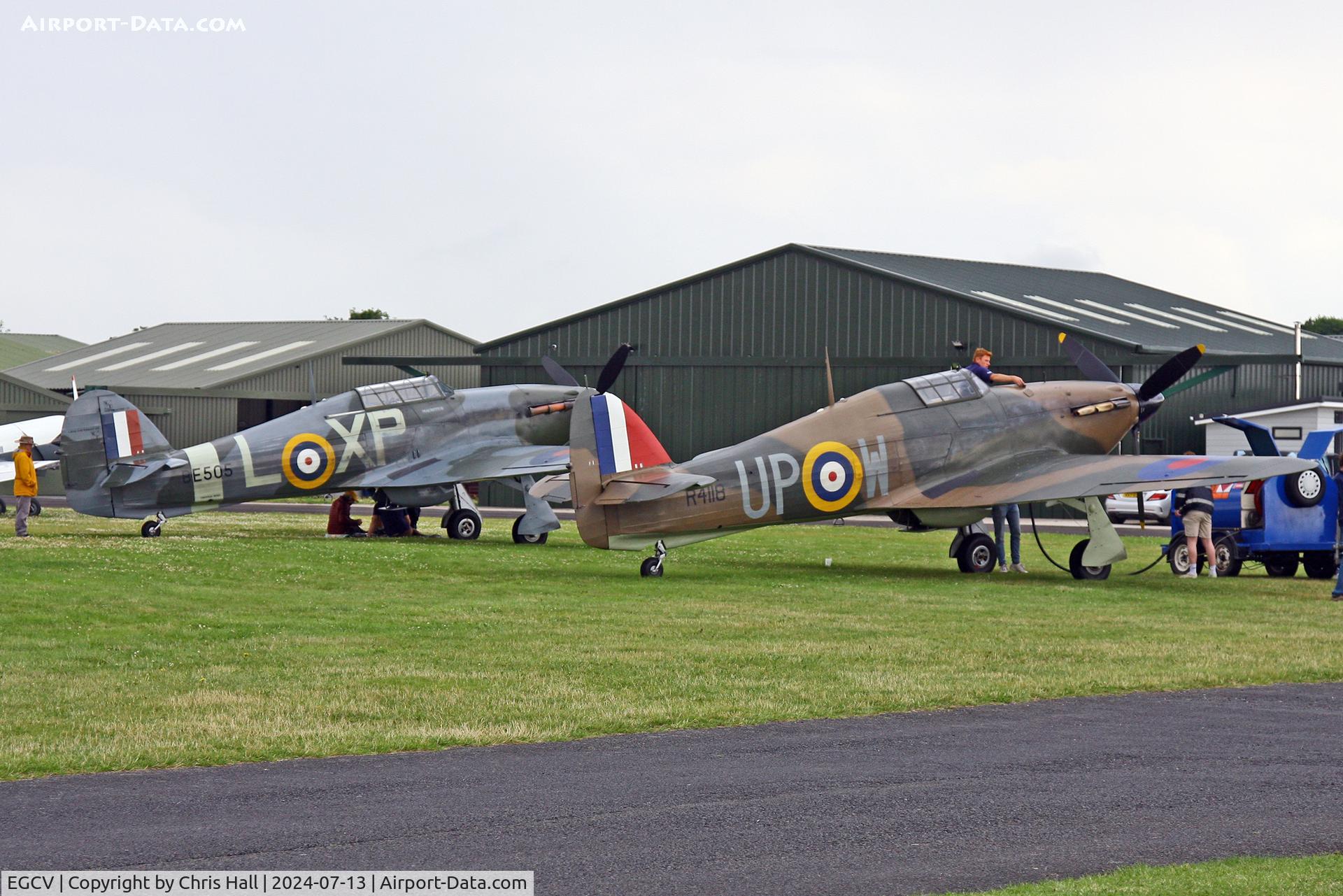 Sleap Airfield Airport, Shrewsbury, England United Kingdom (EGCV) - Hawker Hurricanes at Sleapkosh 2024