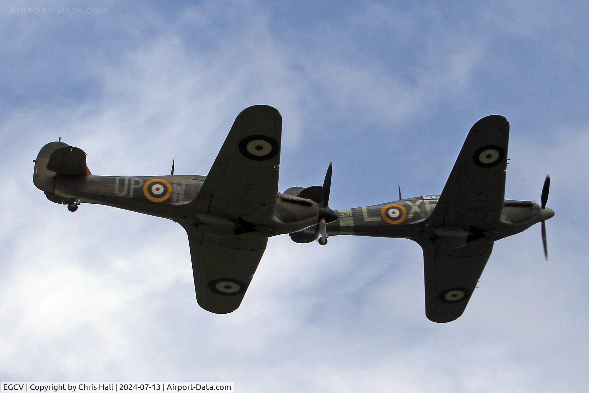 Sleap Airfield Airport, Shrewsbury, England United Kingdom (EGCV) - Hawker Hurricanes at Sleapkosh 2024