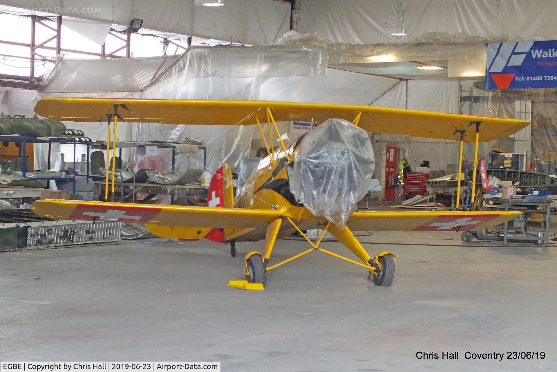 Coventry Airport, Coventry, England United Kingdom (EGBE) - Bucker Bu 133C Jungmeister at Coventry